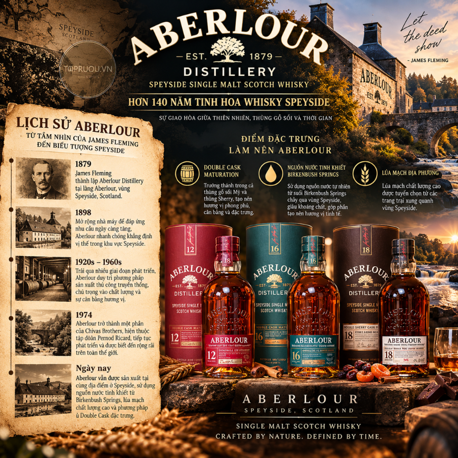 Whisky Aberlour 16 Double Cask Matured Speyside Single Malt - 700ml - 40% - Scotland