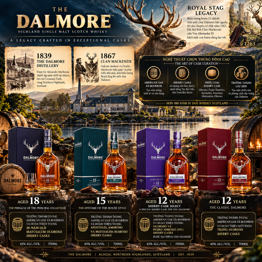 Whisky The Dalmore 12 Single Malt - 700ml - 40% - Scotland