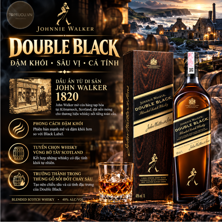 Whisky Johnnie Walker Double Black - 700ml - 40% - Scotland