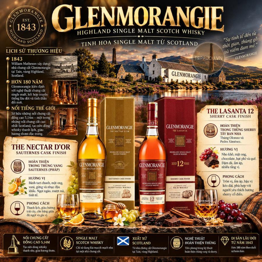 Whisky Glenmorangie Nectar D'or - 700ml - 46% - Scotland
