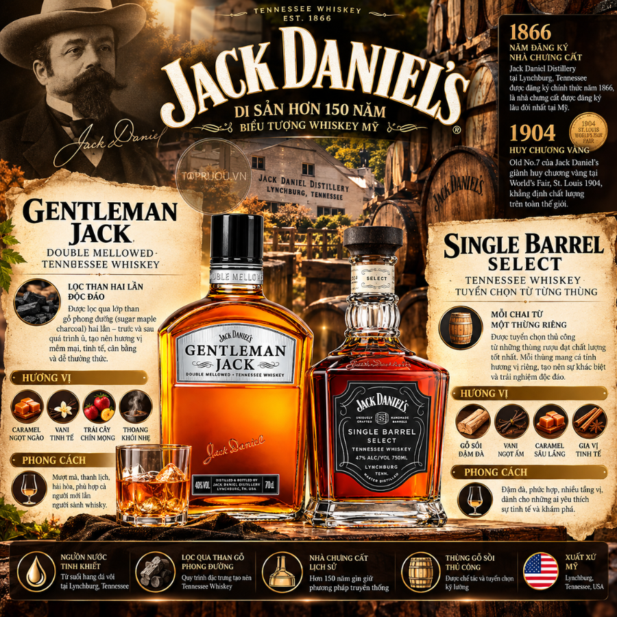 Whisky Jack Daniel's Single Barrel - 750ml - 47% - Mỹ