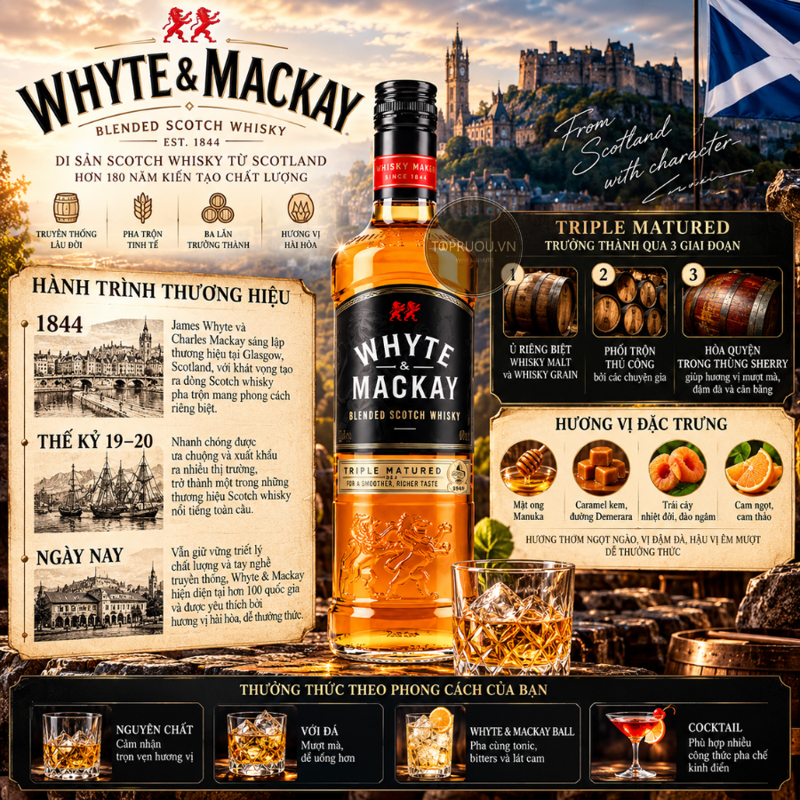 Whisky Whyte & Mackay Triple Matured - 700ml - 40% - Scotland