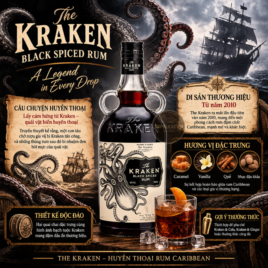 Rum The Kraken Black Spiced - 700ml - 40% - Trinidad & Tobago