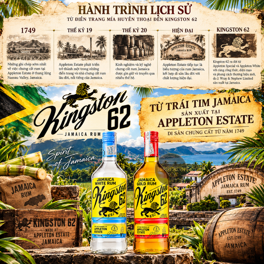 Rum Kingston 62 Gold - 700ml - 40% - Jamaica