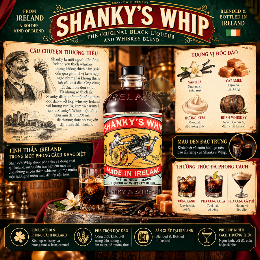Liqueur Shanky's Whip The Original Black - 700ml - 33% - Ireland
