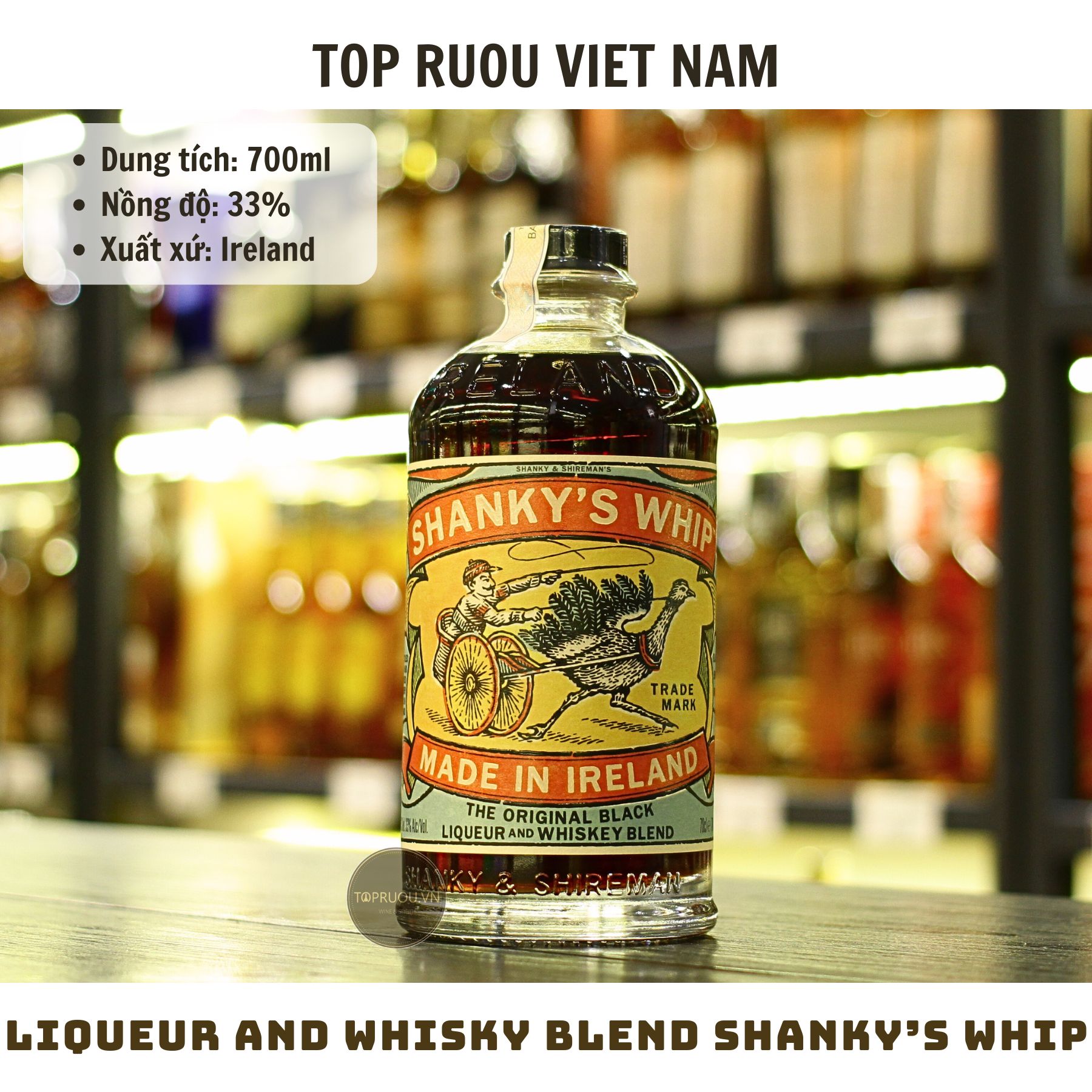 Liqueur Shanky's Whip The Original Black - 700ml - 33% - Ireland