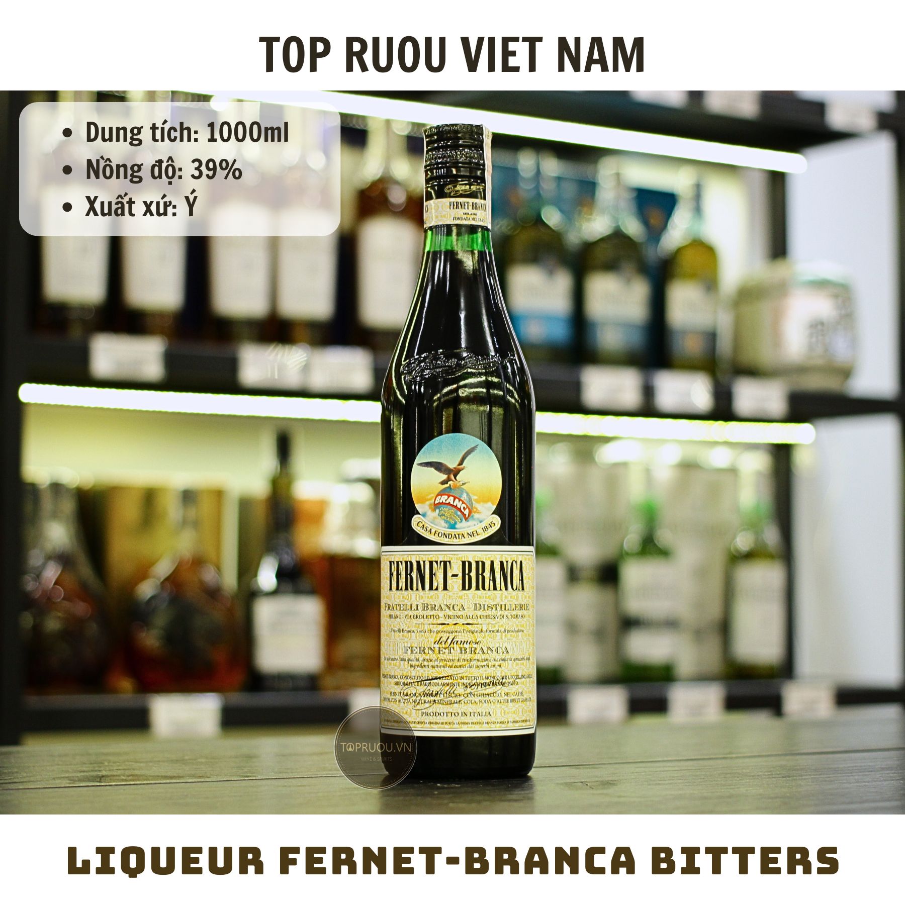 Liqueur Fernet-Branca Bitters - 1000ml - 39% - Ý