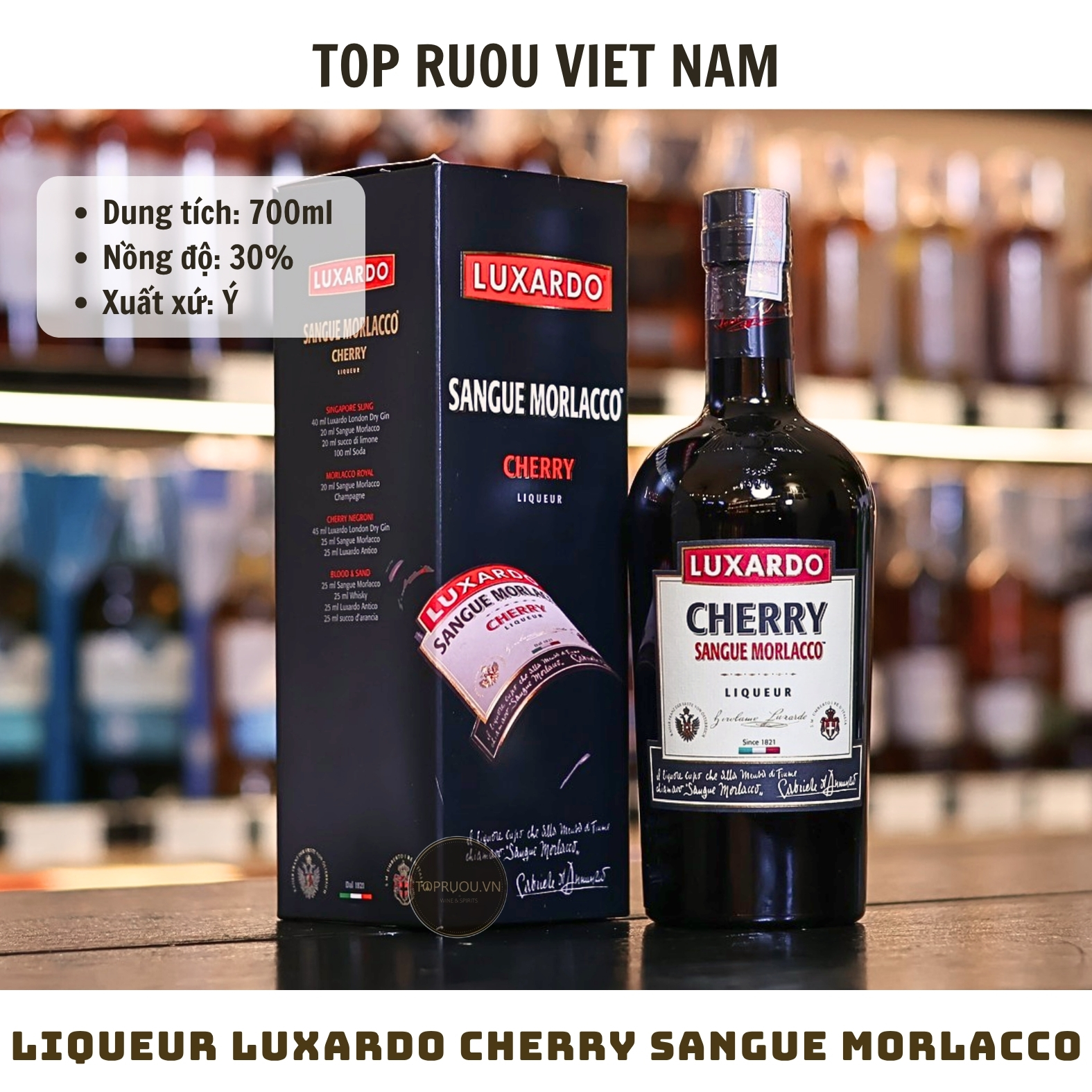 Liqueur Luxardo Cherry Sangue Morlacco - 700ml - 30% - Ý
