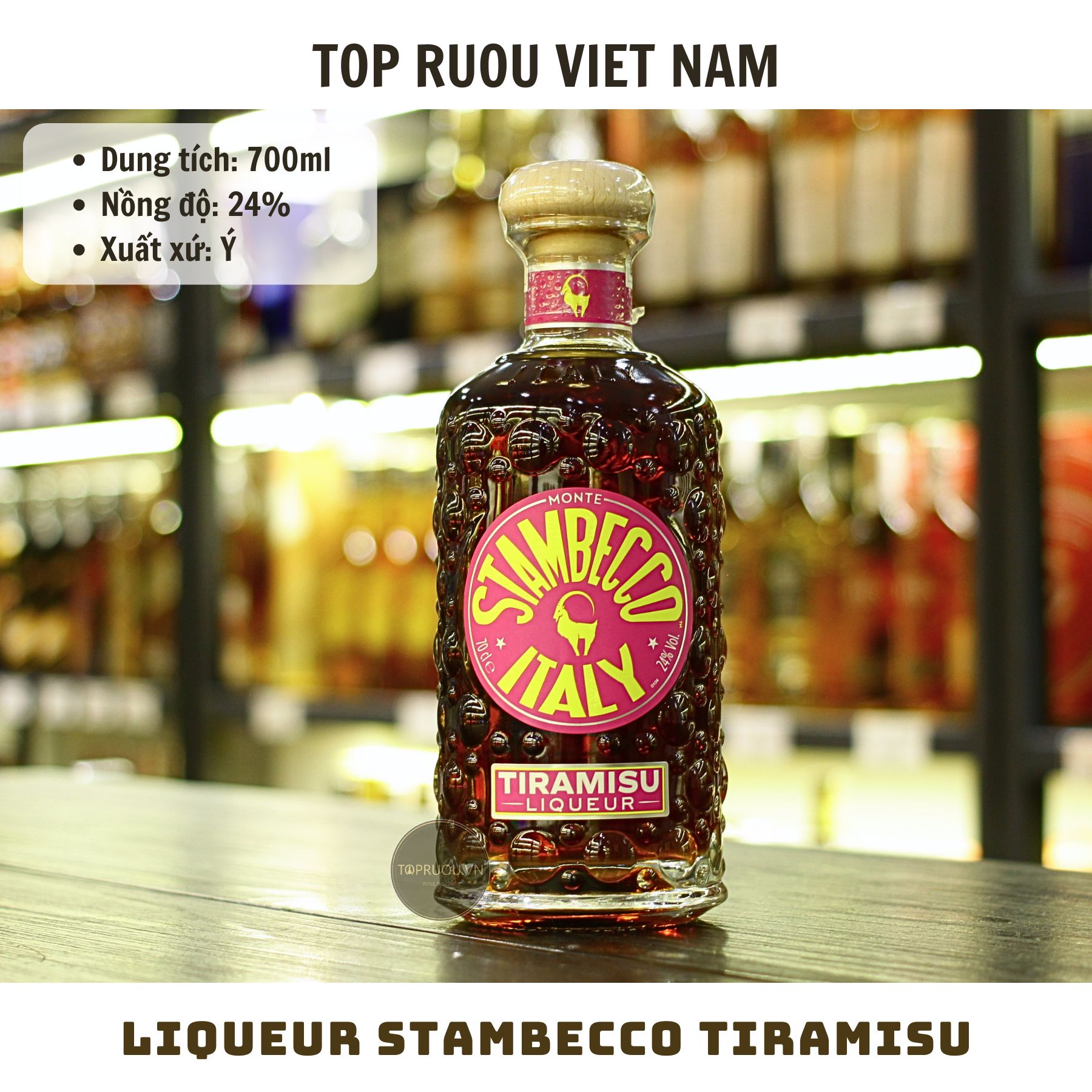 Liqueur Stambecco Tiramisu - 700ml - 24% - Ý