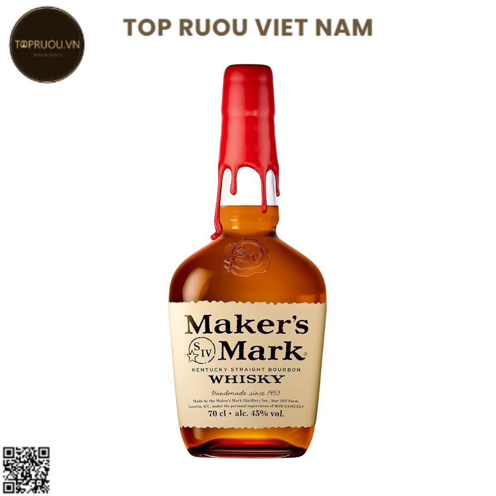Whisky Maker's Mark Kentucky Straight Bourbon 750ml - 45% - Mỹ