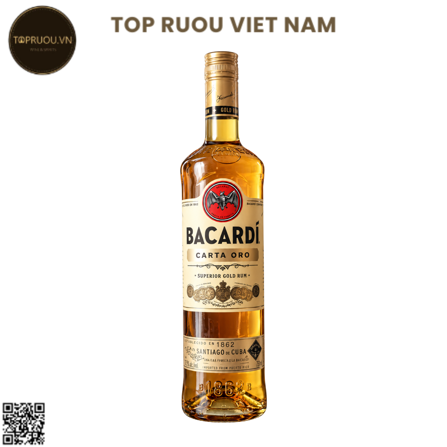 Rum Bacardi Gold - 700ml - 40% - Cuba