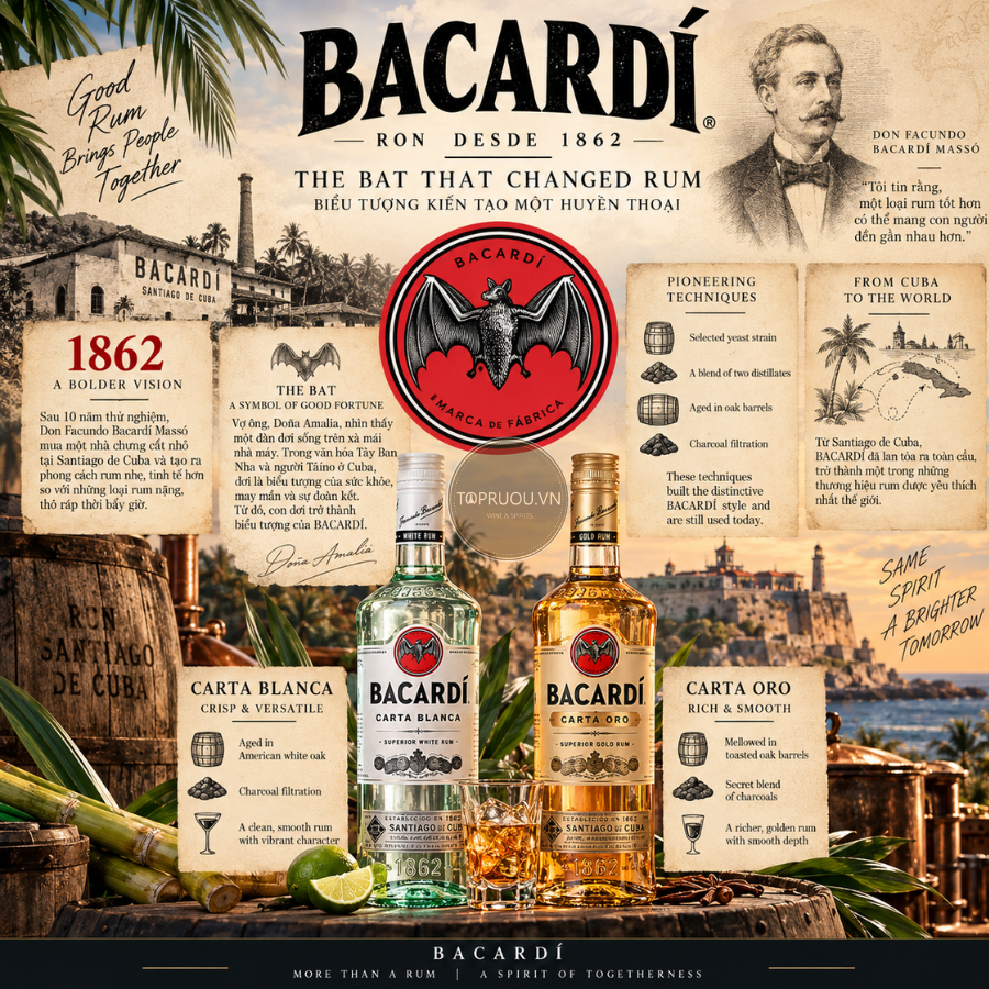Rum Bacardi Gold - 700ml - 40% - Cuba