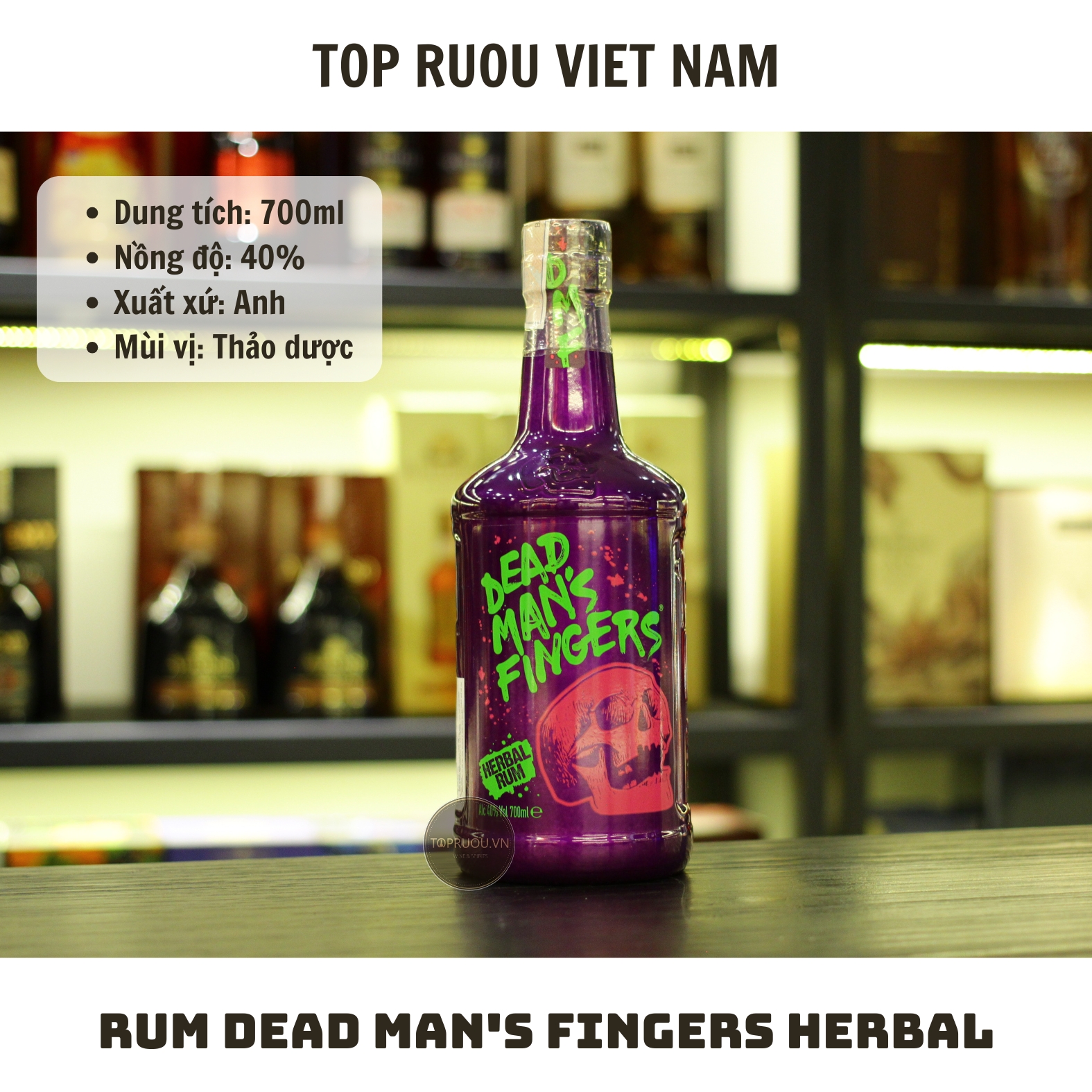 Rum Dead Man's Fingers Herbal - 700ml - 40% - Scotland