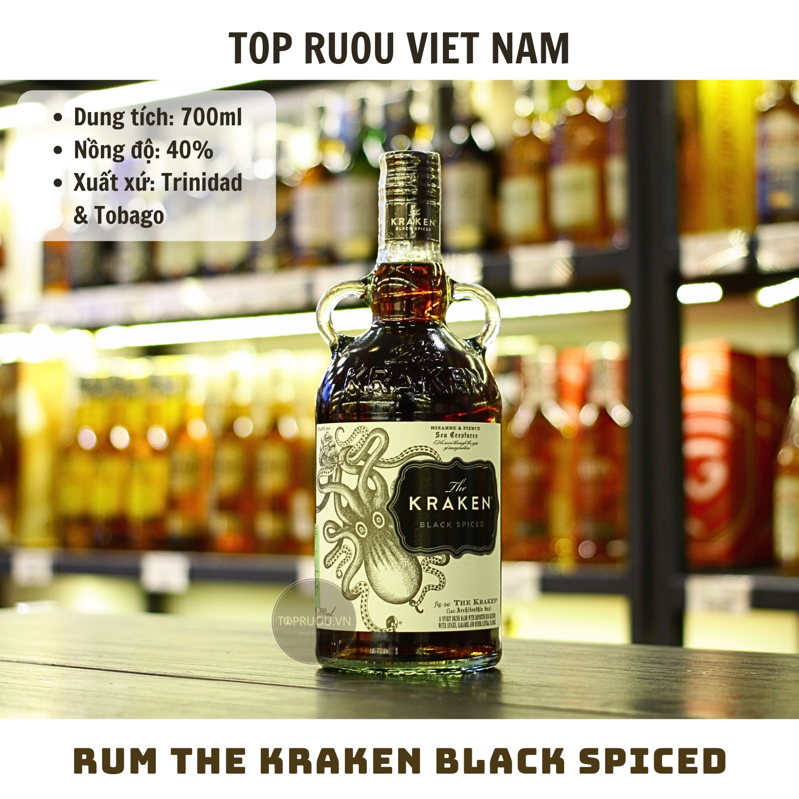 Rum The Kraken Black Spiced - 700ml - 40% - Trinidad & Tobago