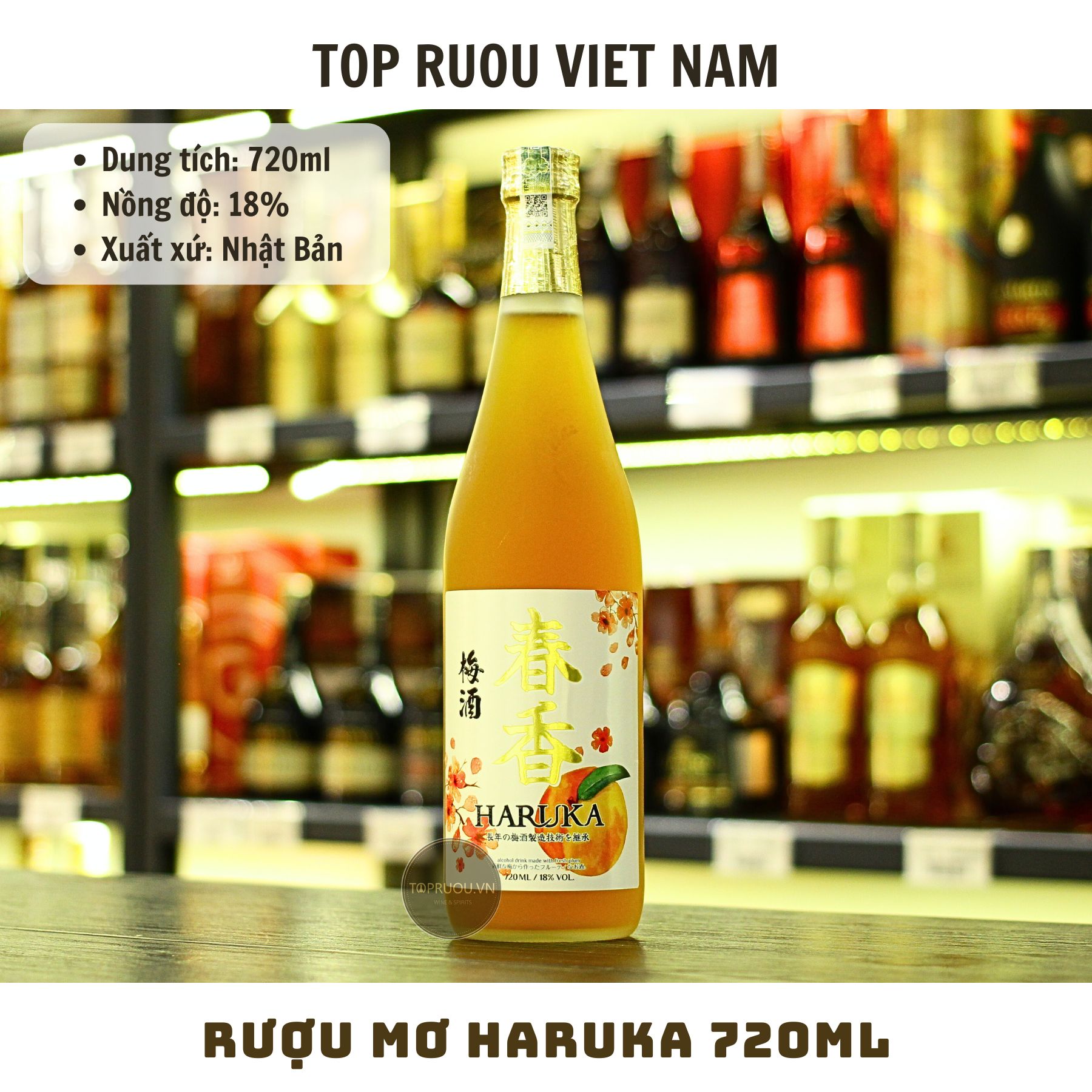 Rượu Mơ Haruka 720ml - 18% - Nhật Bản
