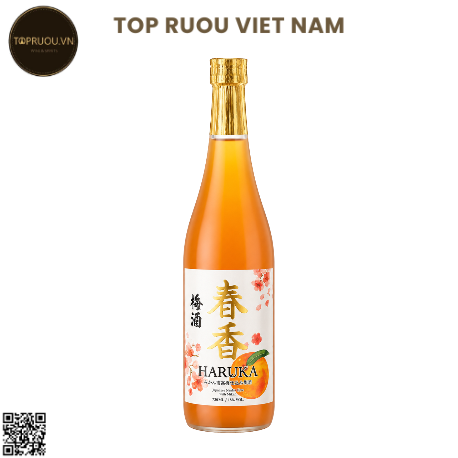Rượu Mơ Haruka 720ml - 18% - Nhật Bản