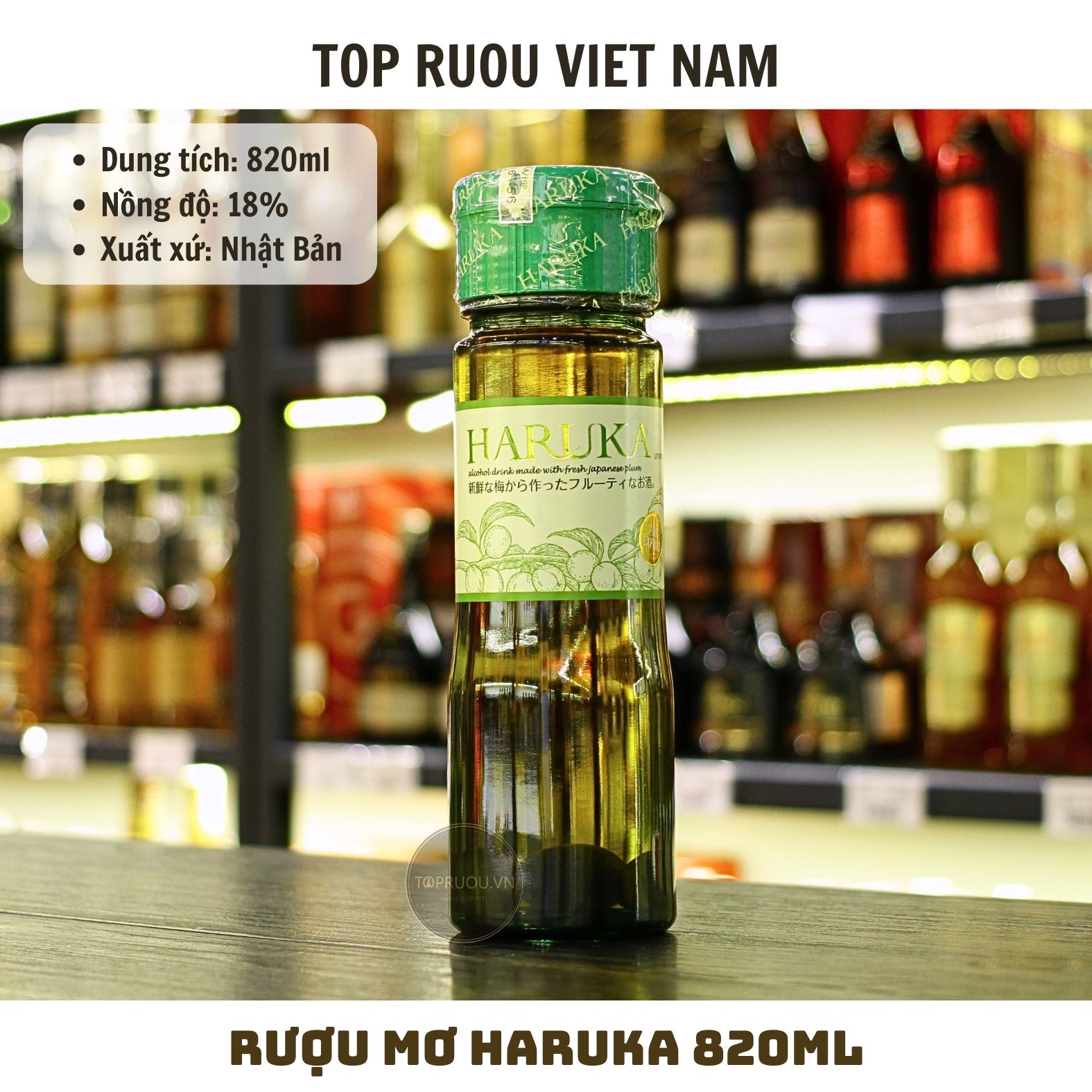 Rượu Mơ Haruka 820ml - 14% - Nhật