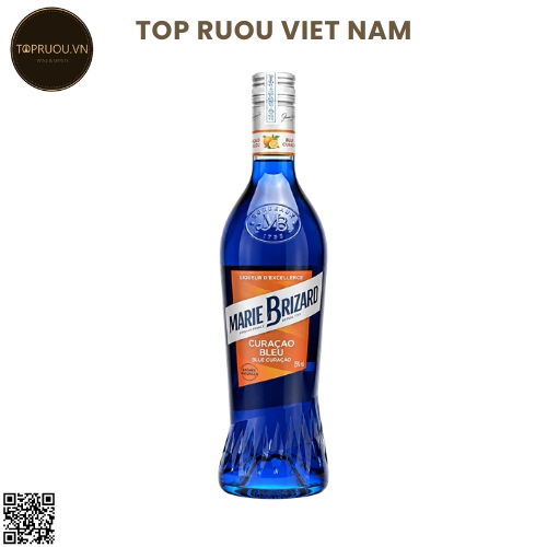Liqueurs Marie Brizard Blue Curaçao (Can Xanh) - 700ml - 23% - Pháp