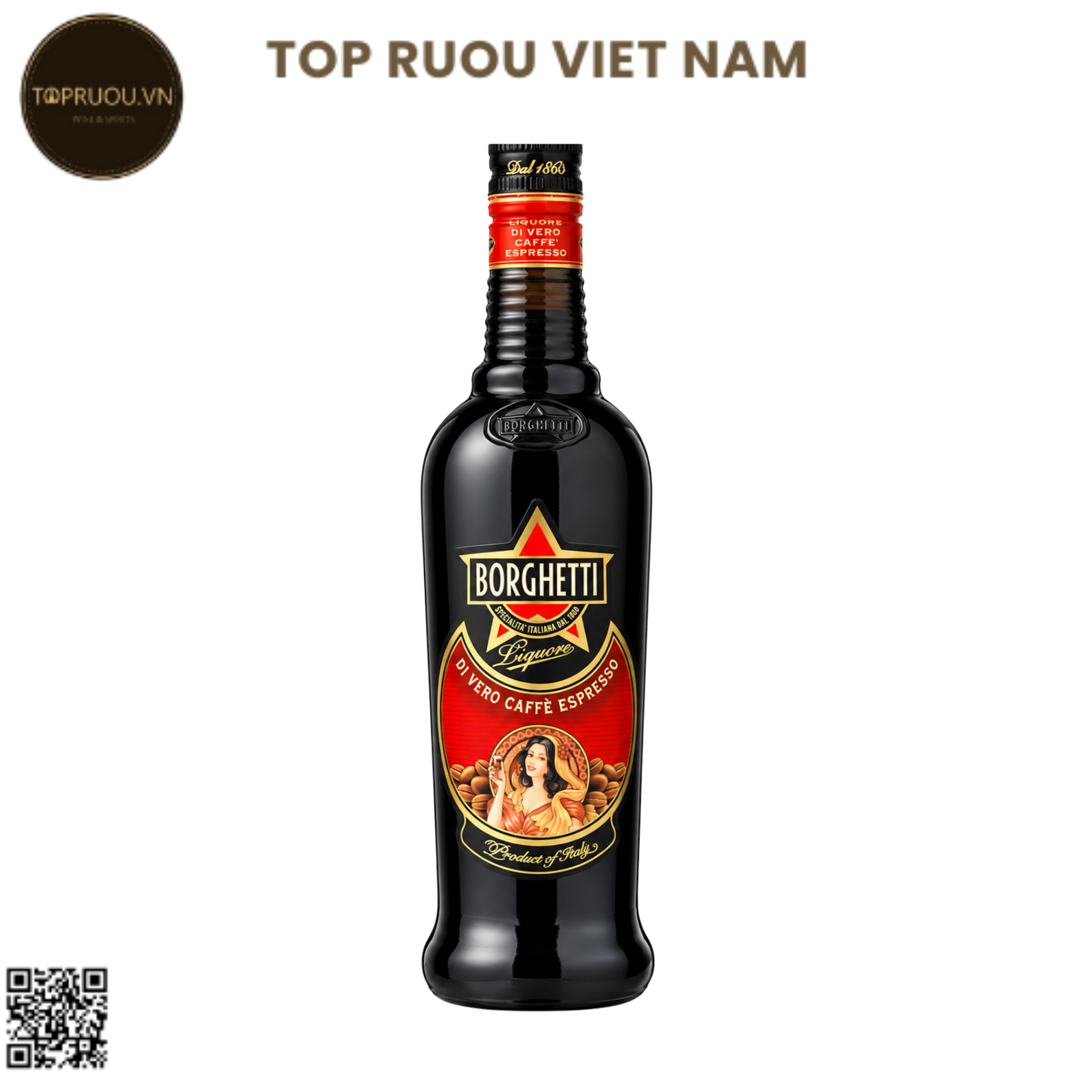 Liqueur Caffe Borghetti Espresso - 1000ml - 25% - Ý