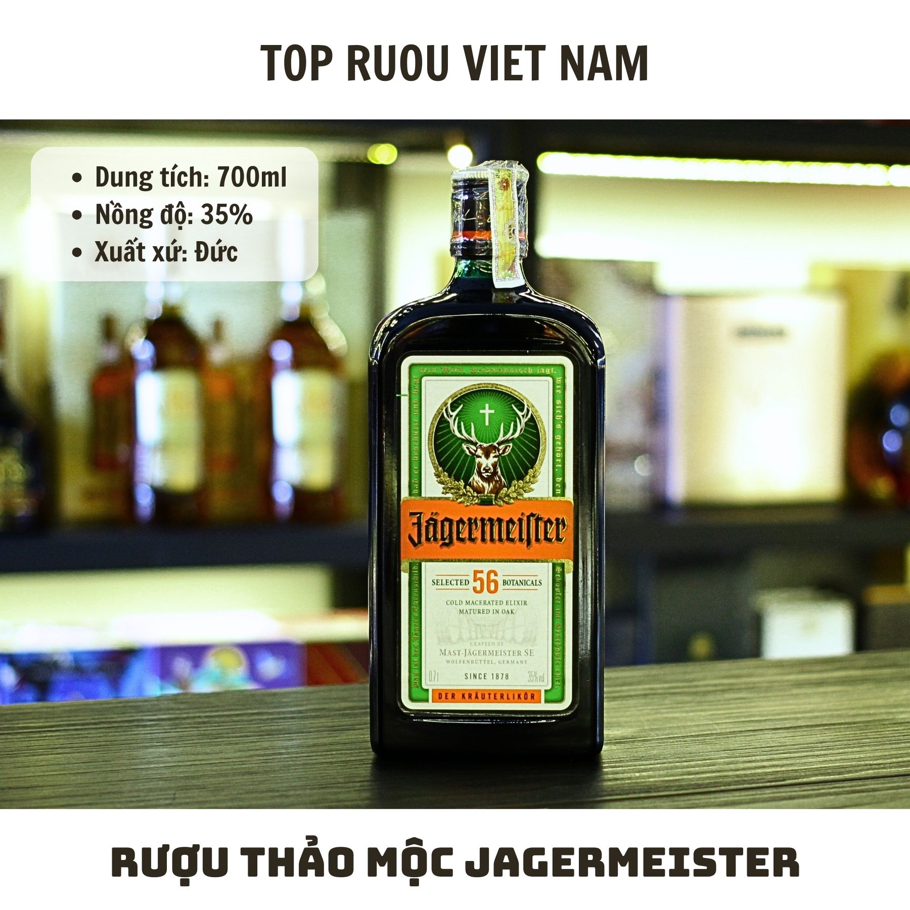 Rượu Thảo Mộc Jagermeister - 700ml - 35% - Đức
