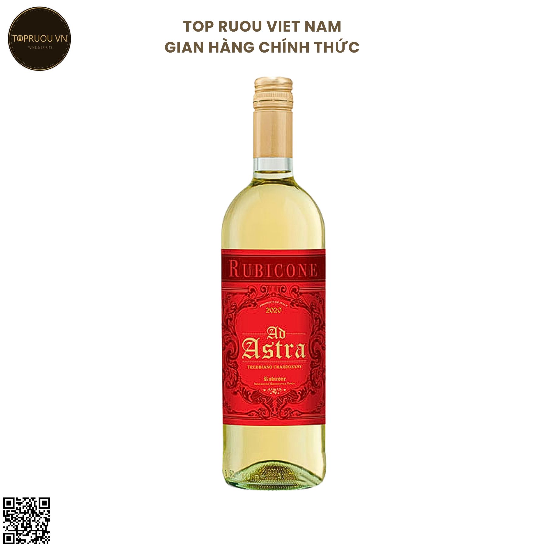 Vang Trắng Ad Astra Trebbiano Chardonnay Rubicone IGT - Ý - Trebbiano, Chardonnay - 12% - 750ml