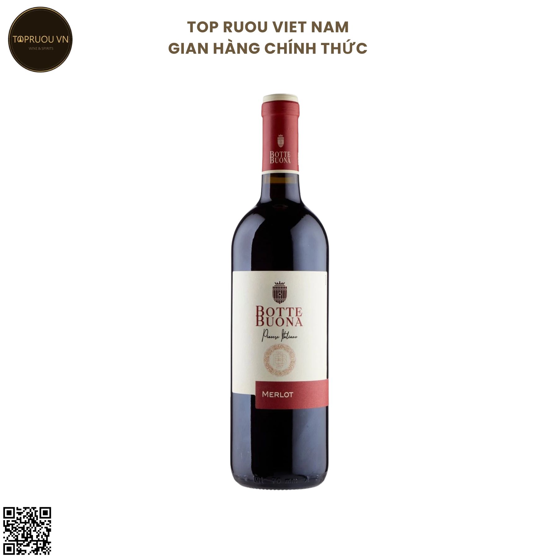 Vang Đỏ Botte Buona Merlot - Ý -  Merlot - 12% - 750ml