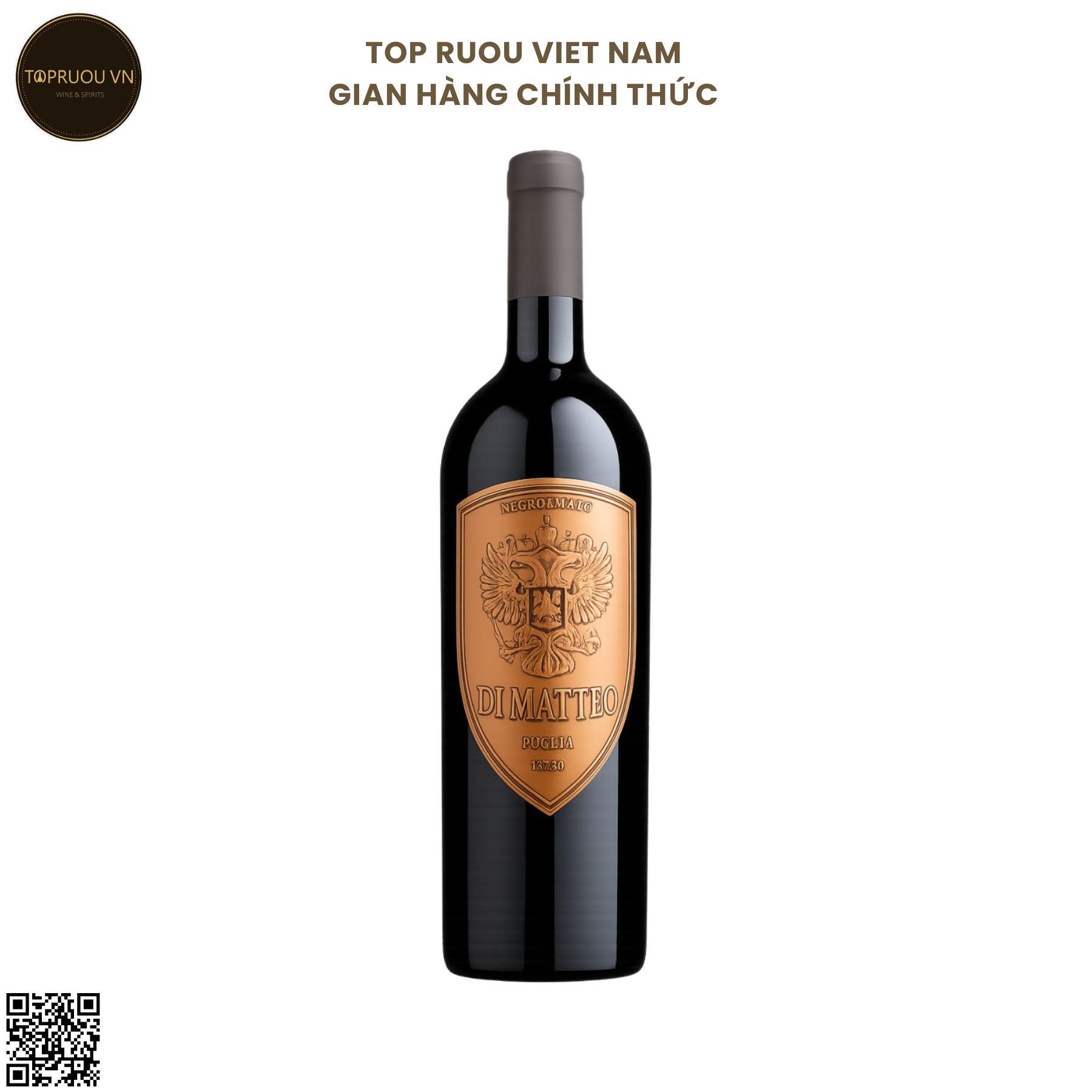 Rượu Vang Đỏ Di Matteo -Ý - Negroamaro - 16% - 750ml