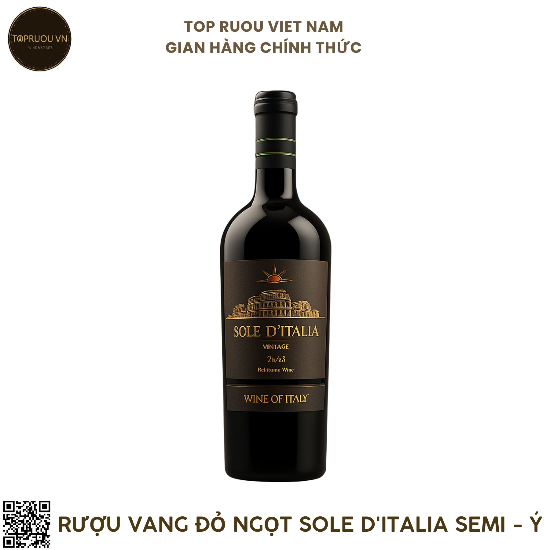 Rượu Vang Ngọt Sole D'Italia Semi - Ý - Negroamaro - 14% - 750ml