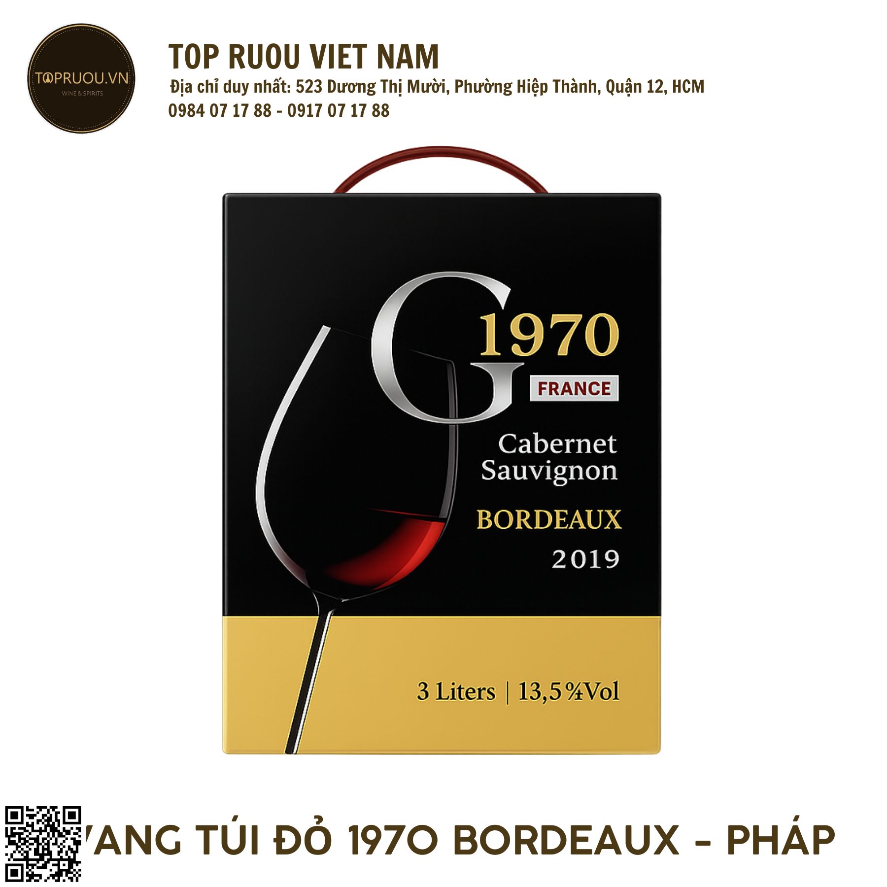 Vang Túi 1970 Boreaux  - 3000ml - 13.5% - Pháp