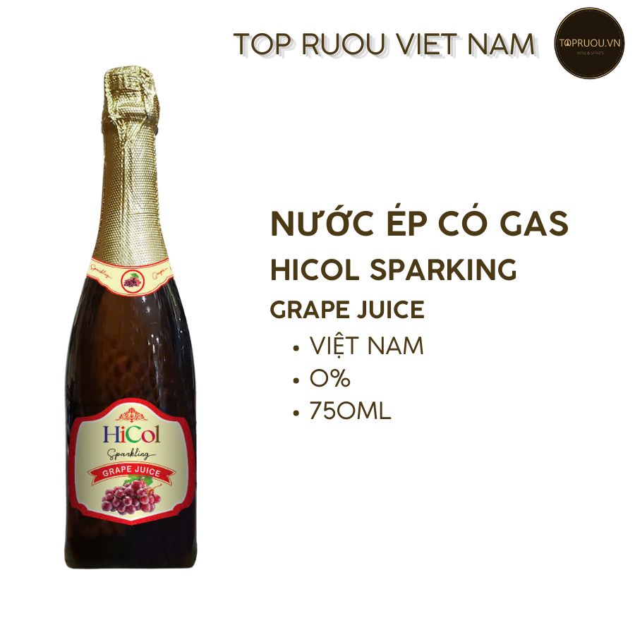 Nước Ép Không Cồn có Gas Hicol Nho 750ml -  0%