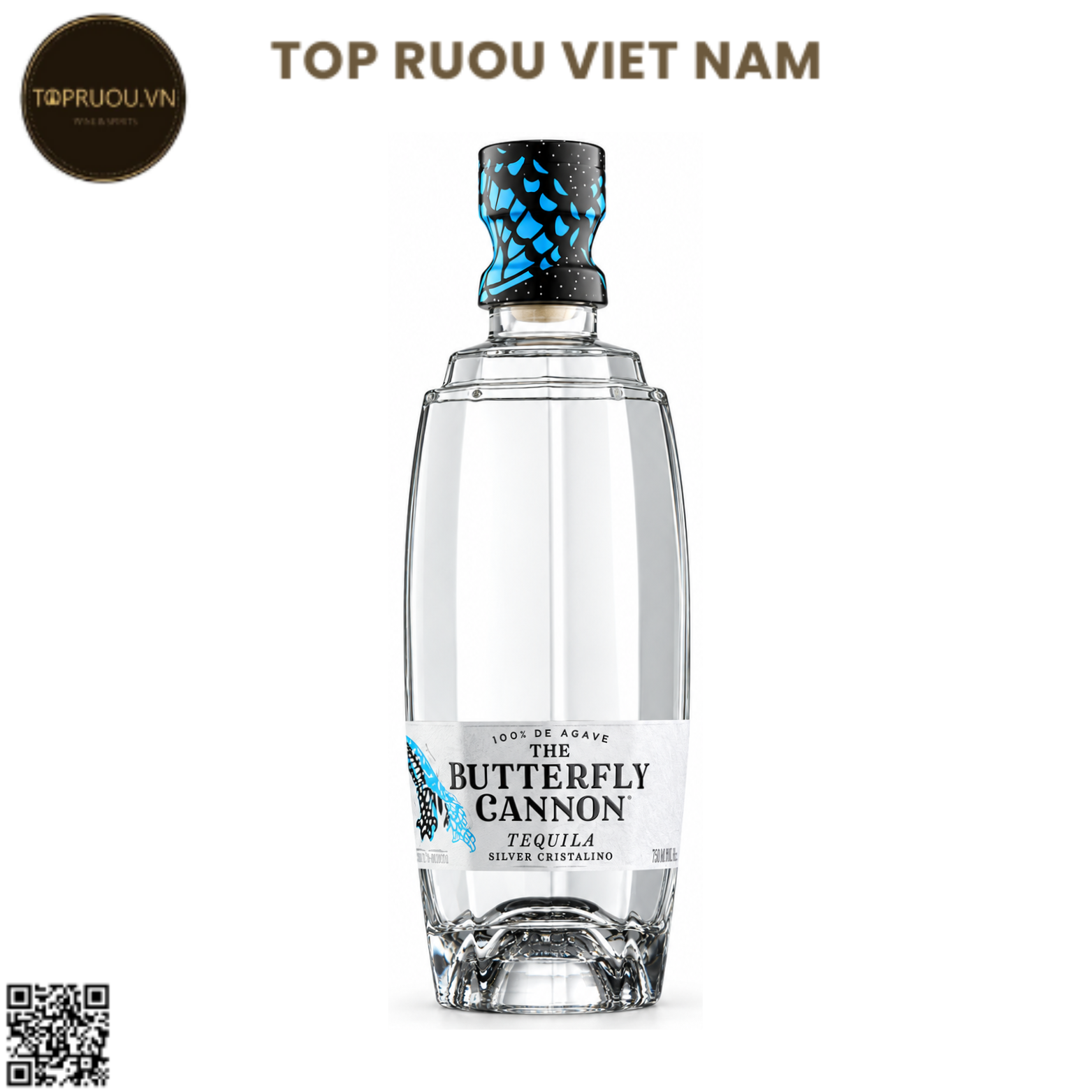 Tequila Butterfly Cannon Silver Cristalino - 500ml - 40% - Mexico