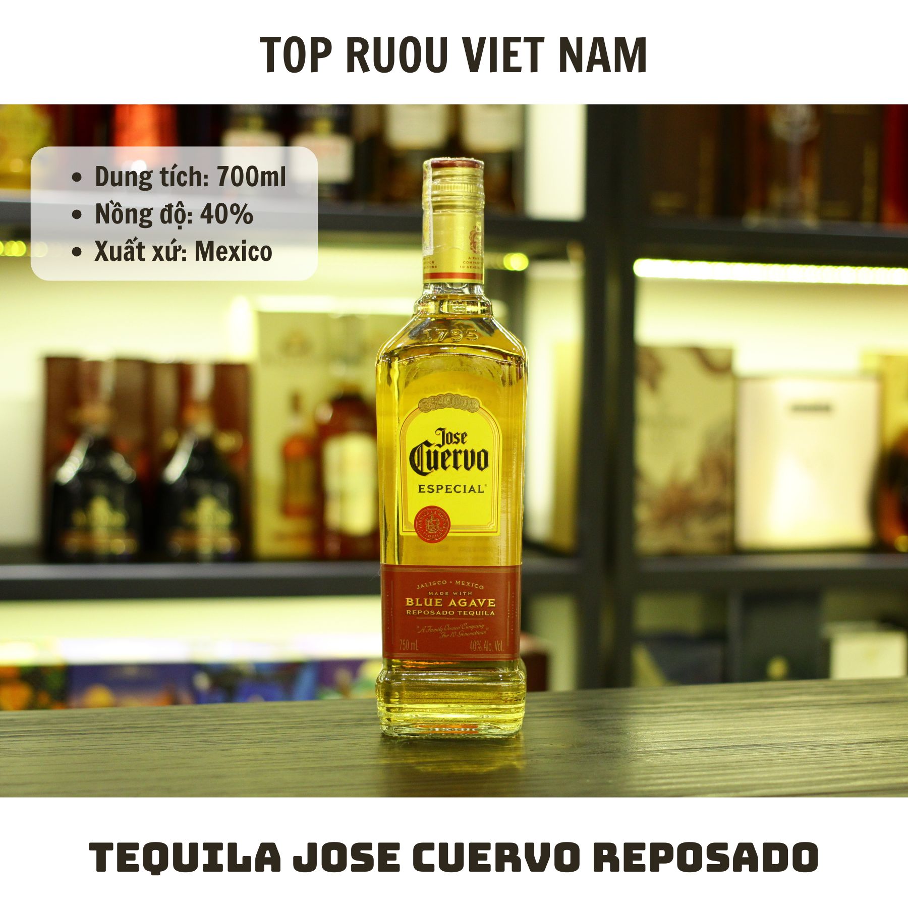 Tequila Jose Cuervo - 700ml - 40% - Mexico