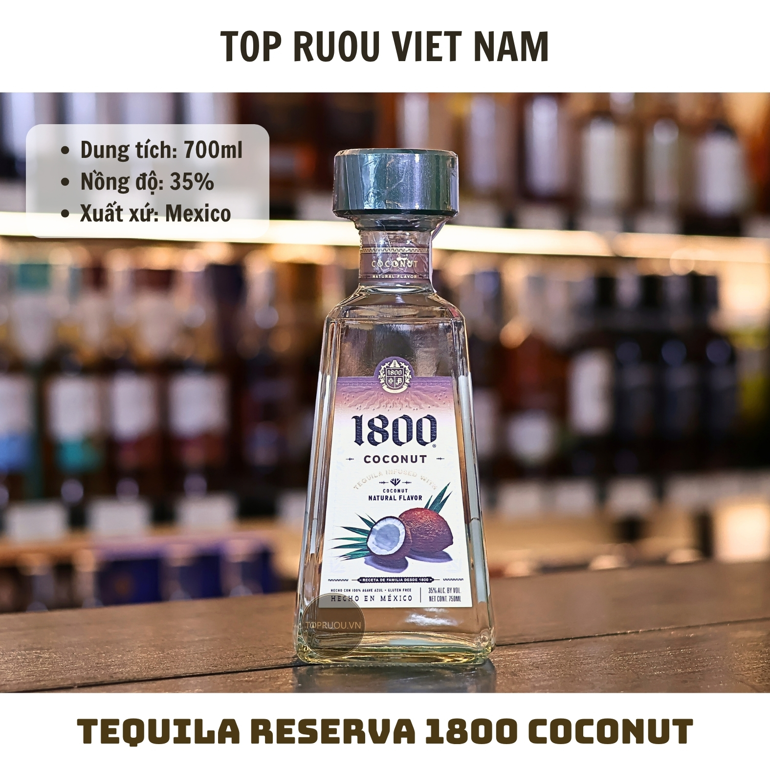 Tequila Reserva 1800 Coconut - 700ml - 35% - Mexico