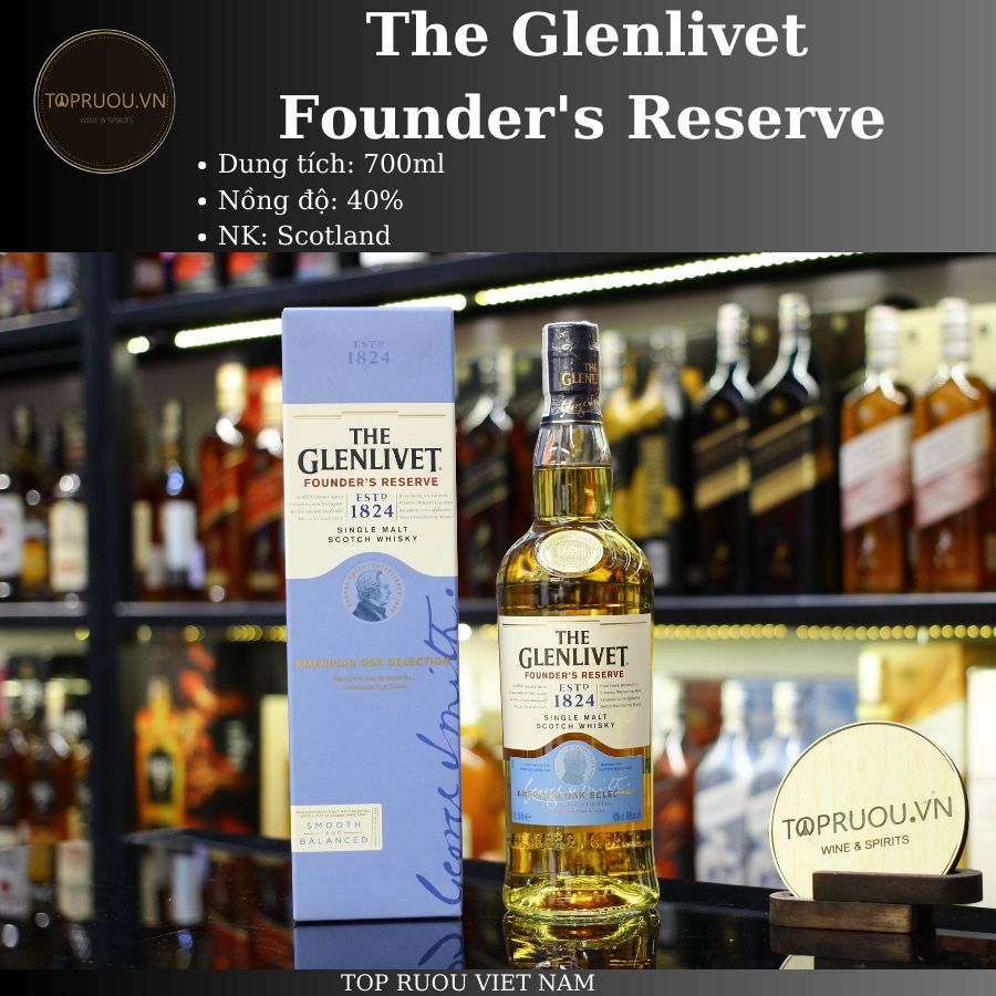 Whisky The Glenlivet 1824 Founder Reserve - 700ml - 40% - Scotland