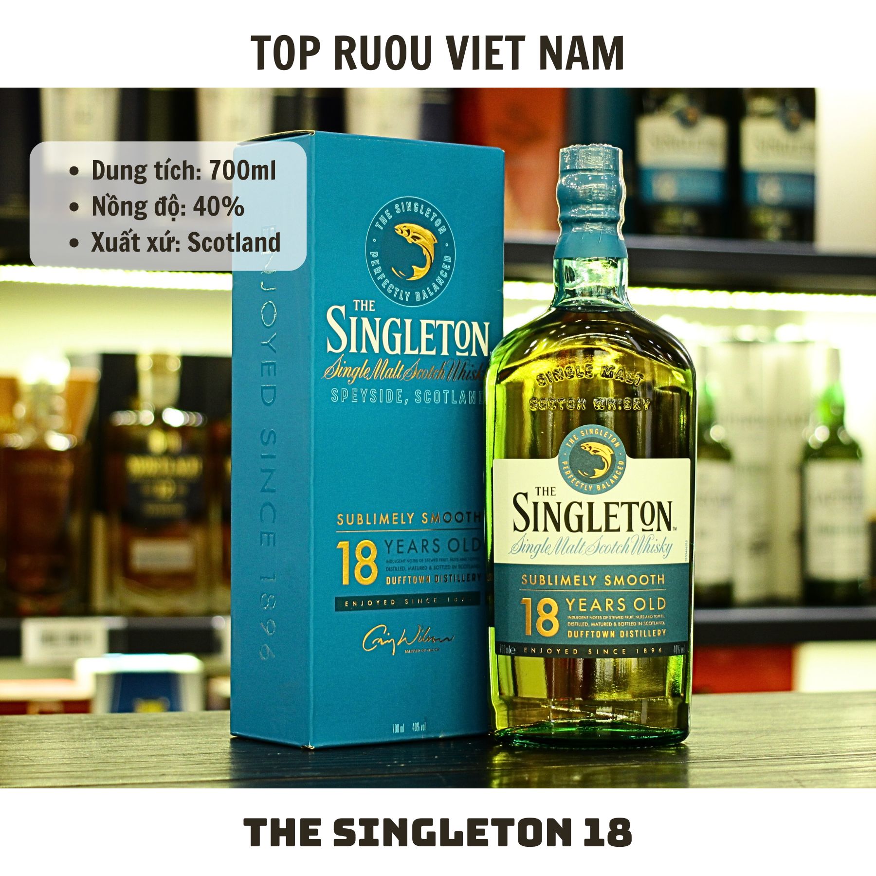 Whisky The Singleton 18 Years Single Malt - 700ml - 40% - Scotland