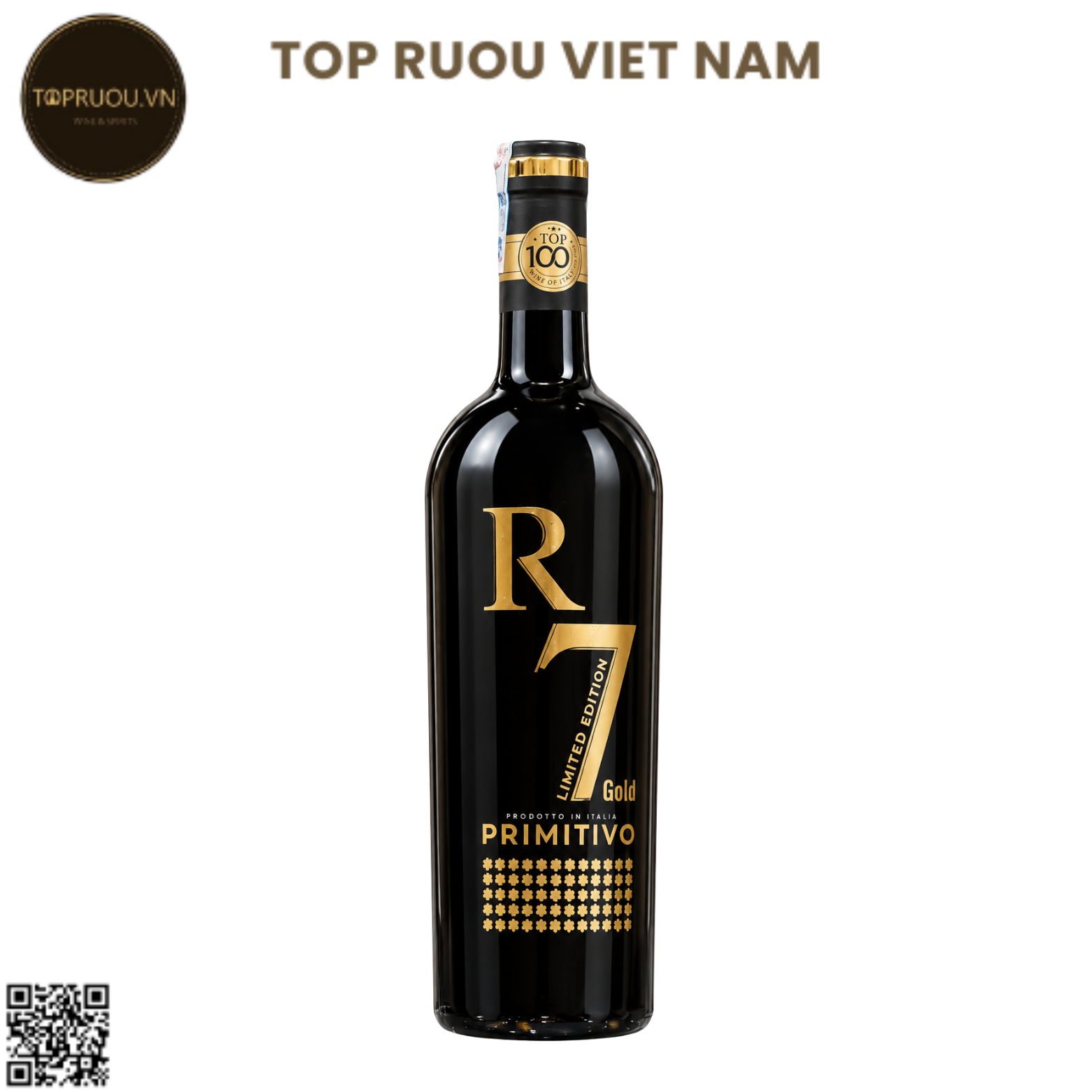 Rượu Vang Đỏ R7 Gold Primitivo Limited Edition - Ý - Puglia - 15% - 750ml