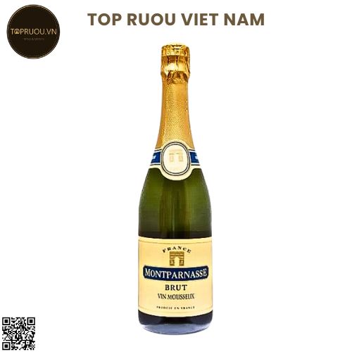 Vang Nổ Montparnasse Vin Mousseux Brut - Pháp - Blended - 10,5% - 750ml