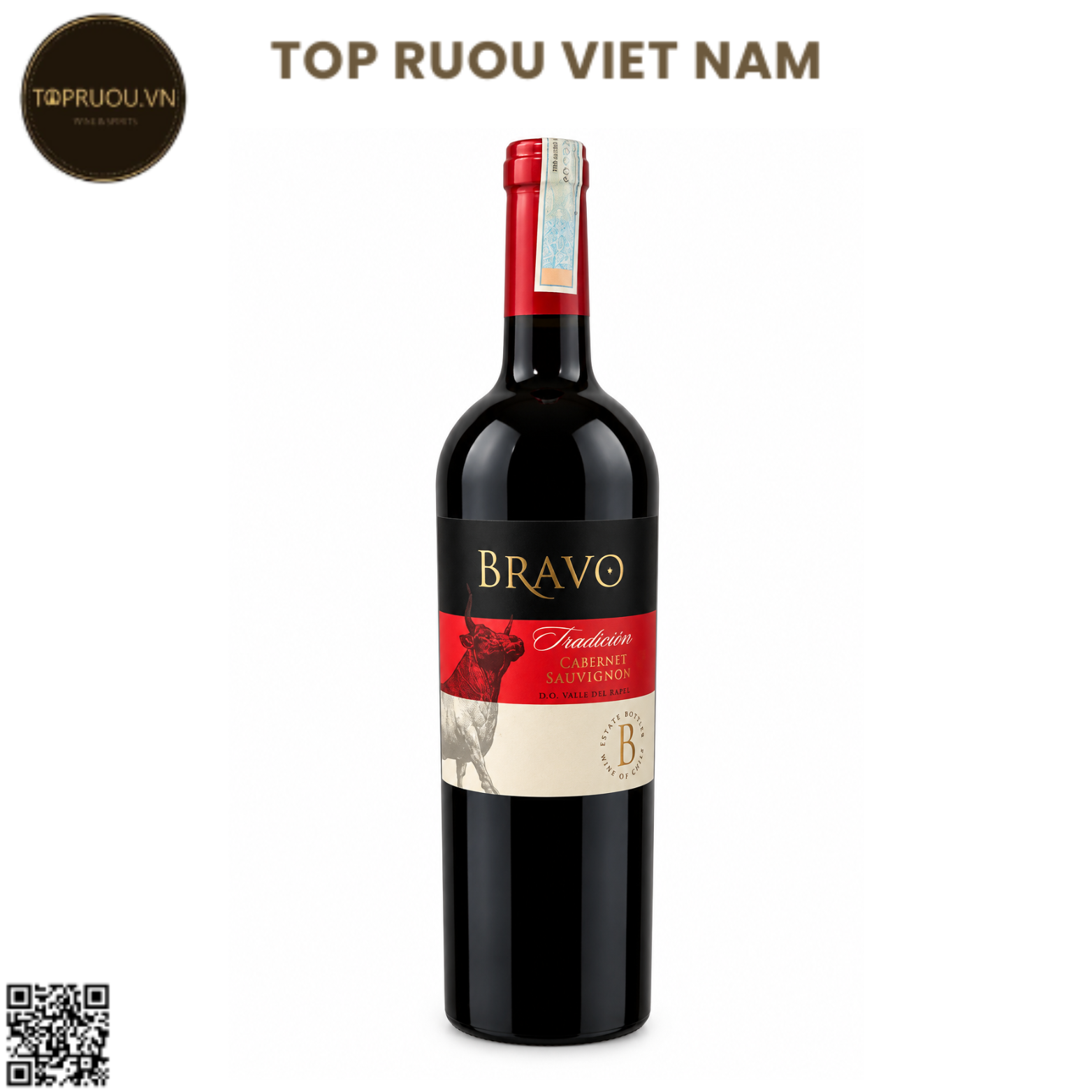Rượu Vang Đỏ Bravo - Chile - Cabernet Sauvignon - 13,5% - 750ml