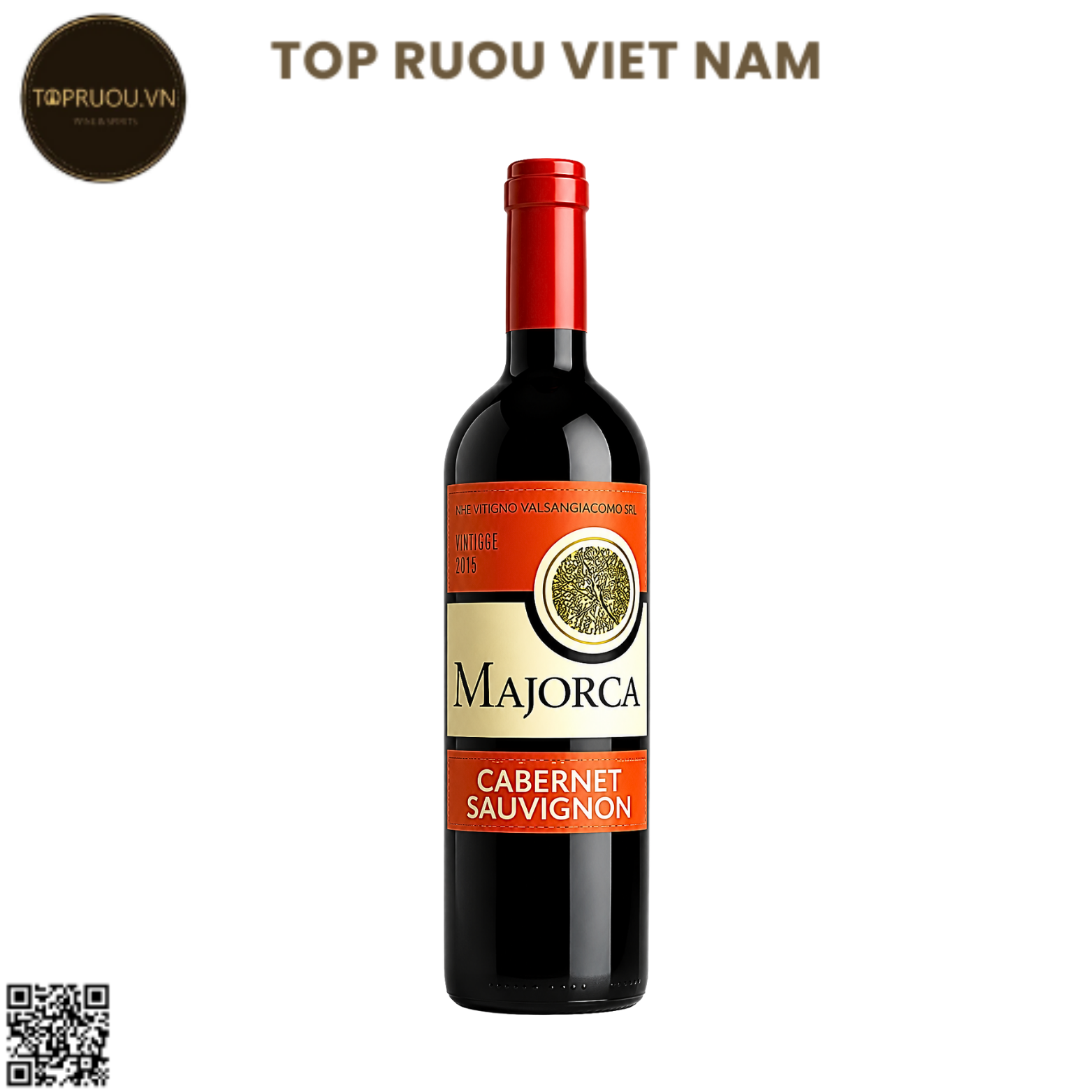 Rượu Vang Đỏ Majorca (Tem Đỏ) - Tây Ban Nha - Cabernet Sauvignon - 13,5% - 750ml