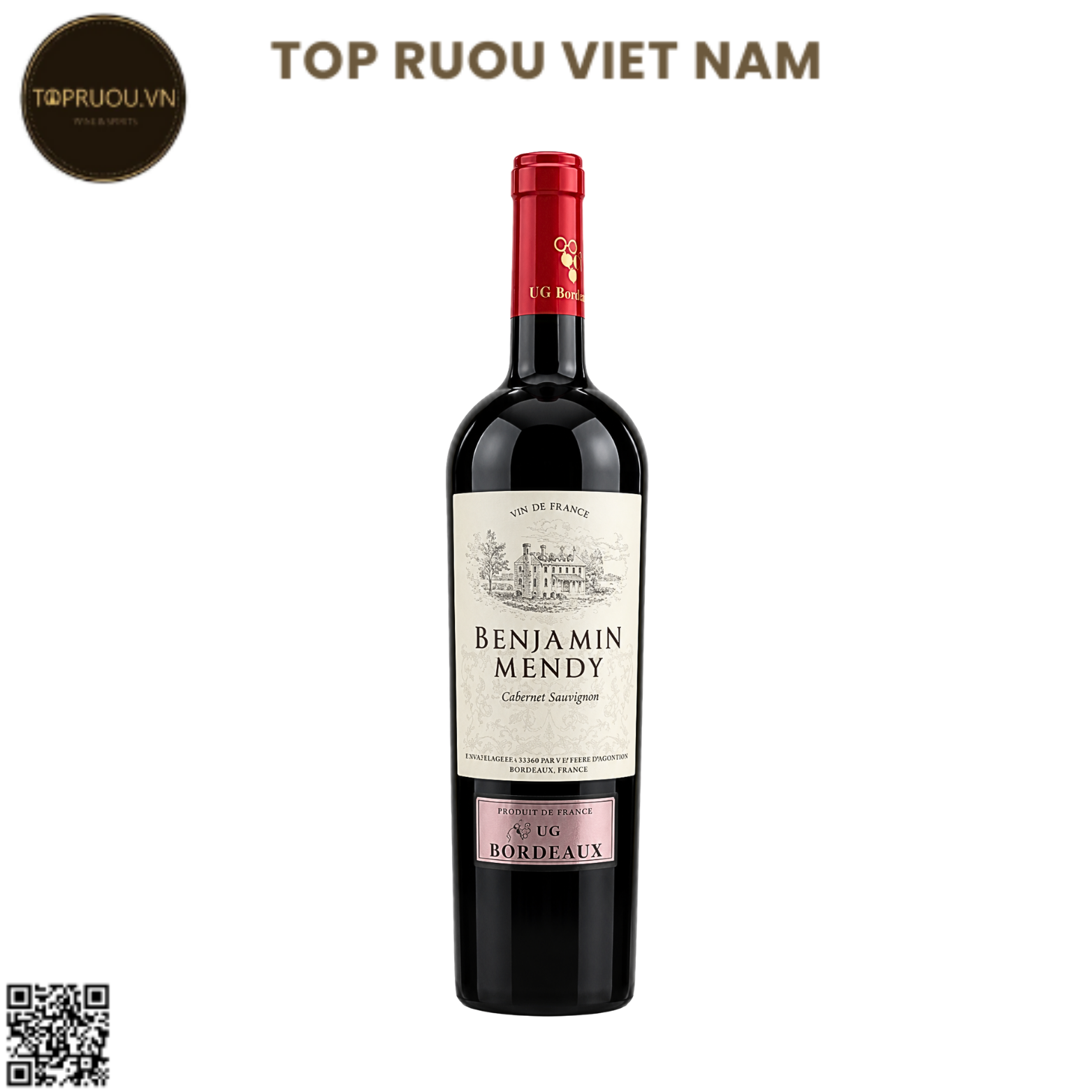 Rượu Vang Đỏ Benjamin Mendy - Pháp - Cabernet Savignon - 13,5% - 750ml