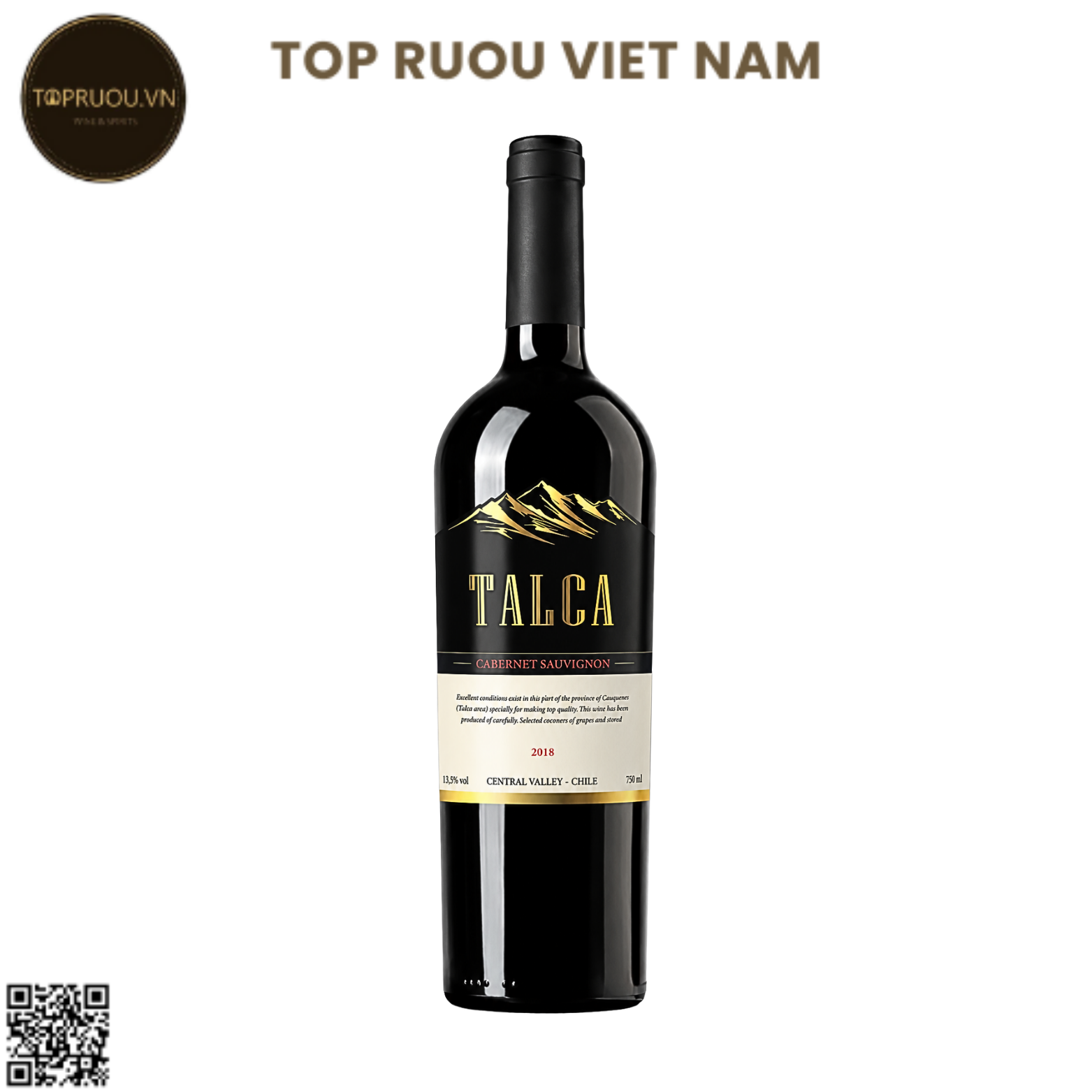 Rượu Vang Đỏ Talca - Cabernet Sauvignon - 750ml - 13.5% - Chile