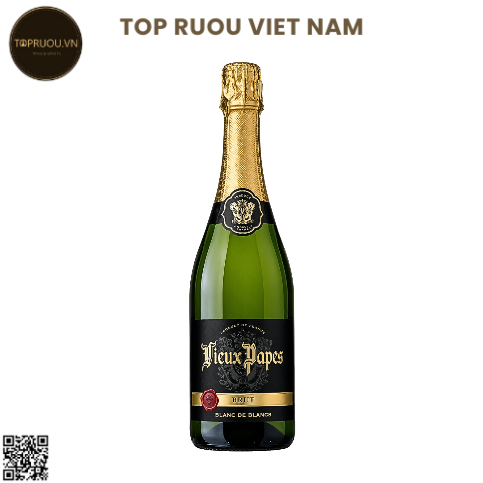 Vang Nổ Vieux Papes Brut - Pháp - Blanc de Blancs - 12% - 750ml