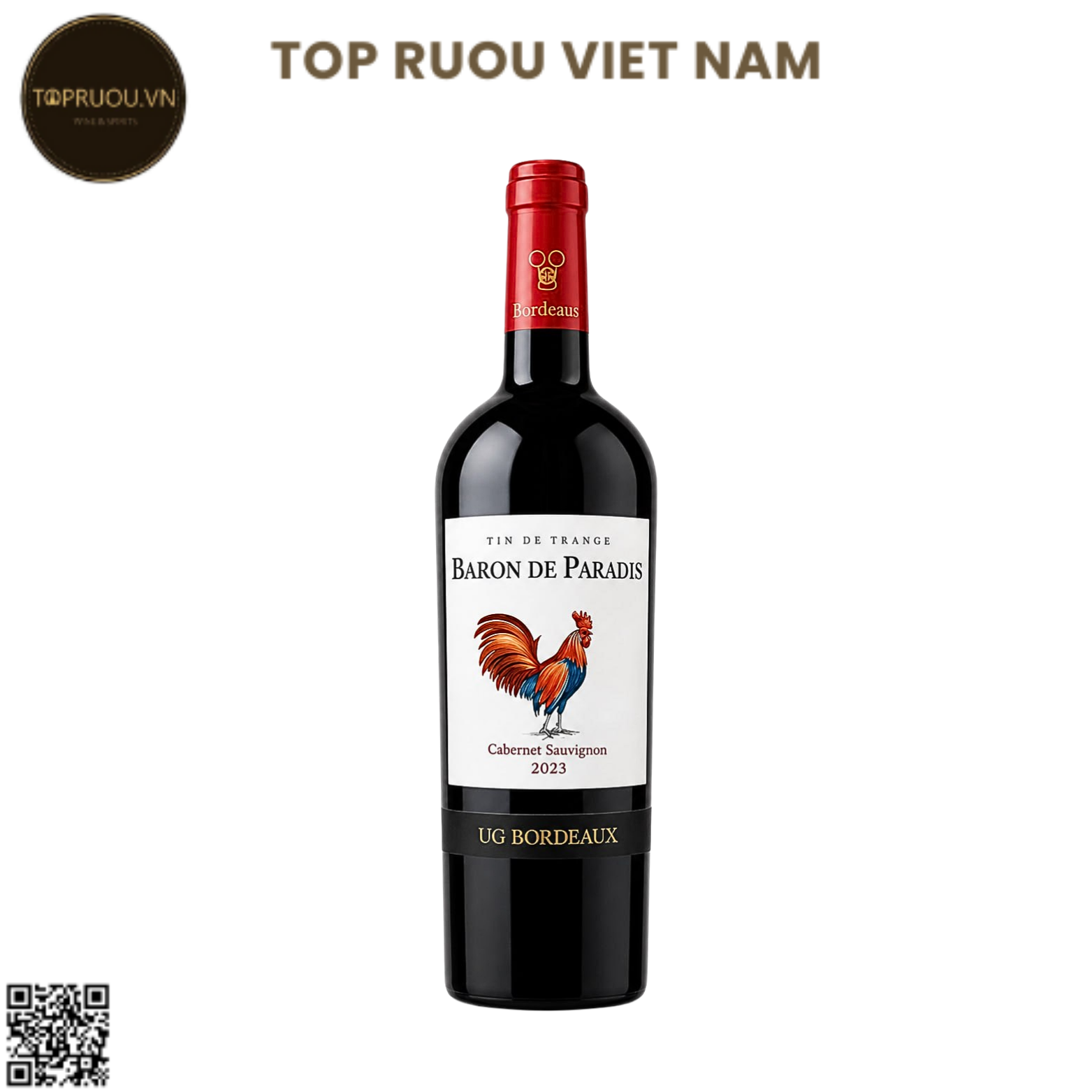 Vang Đỏ Baron De Paradis - Pháp - Cabernet Sauvignon - 13,5% - 750ml