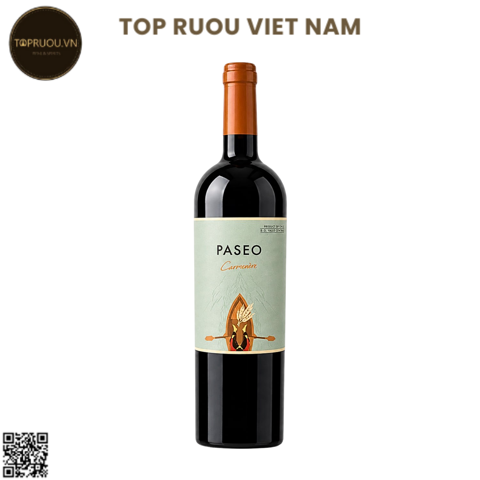 Rượu Vang Đỏ Paseo - Chile - Carmenere - 13,5% - 750ml