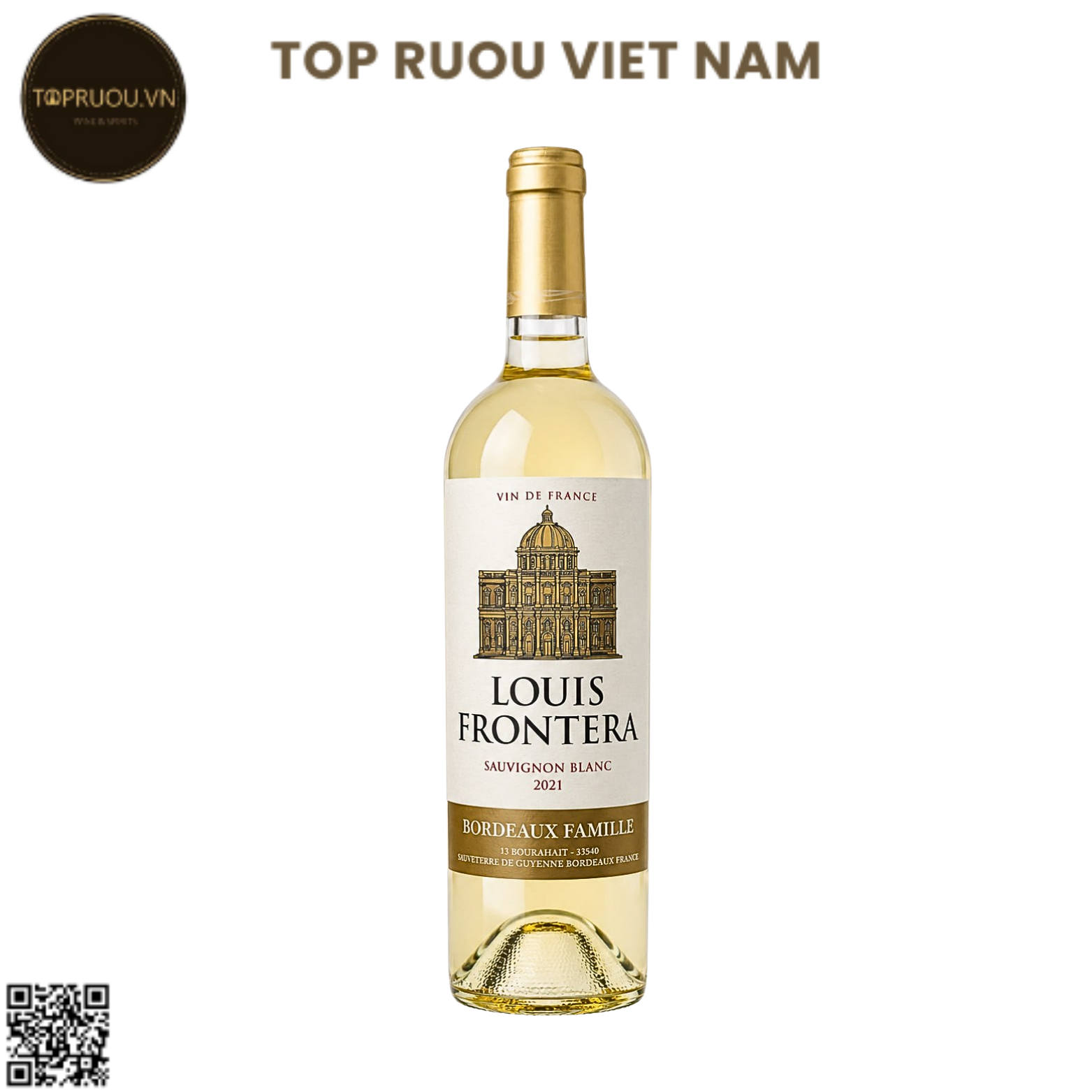 Vang Trắng Louis Frontera - Pháp - Sauvignon Blanc - 13,5% - 750ml