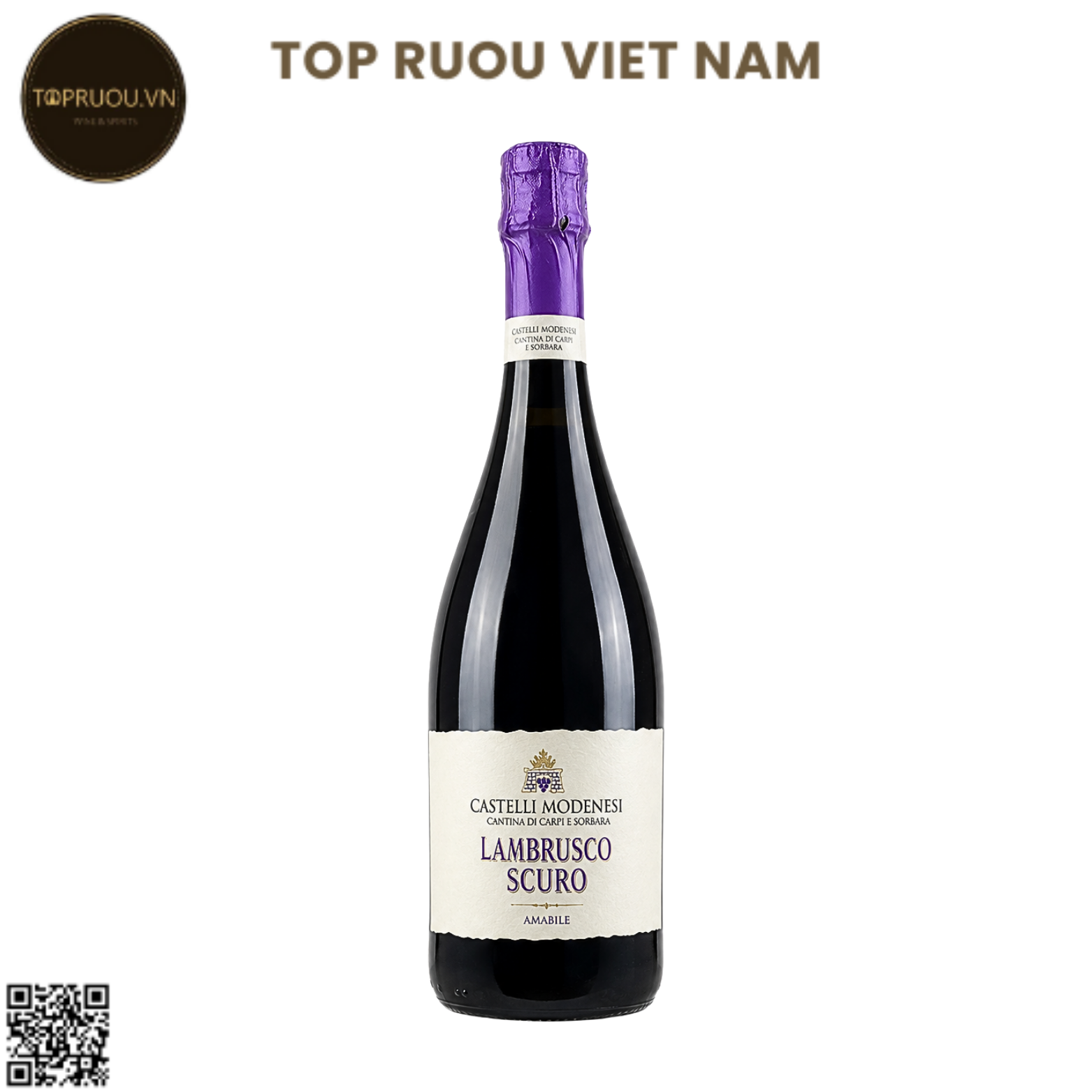 Vang Nổ Castelli Mod Lambrus Scuro Amabile - Ý - Blended - 8% - 750ml