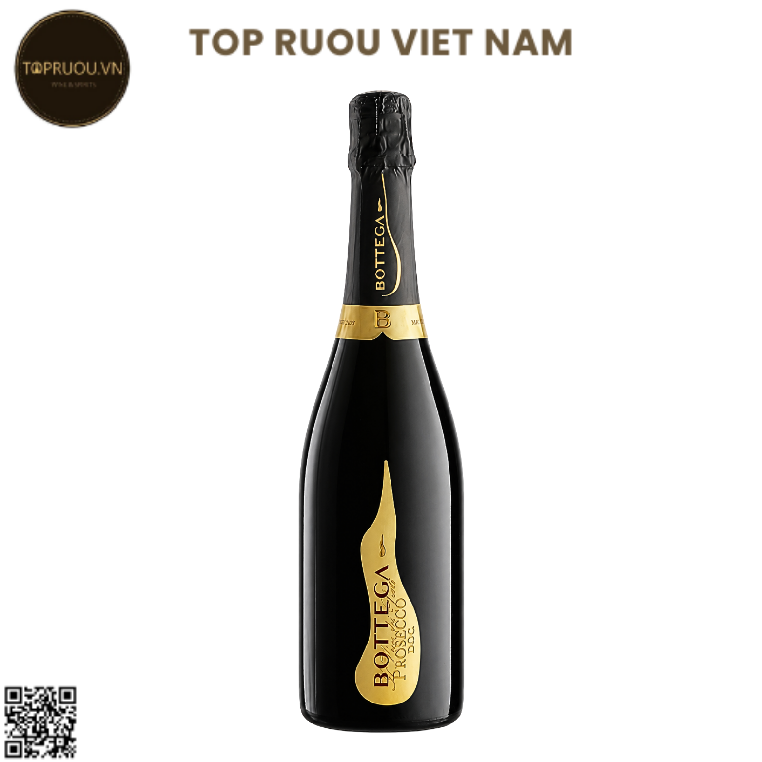 Vang Nổ Bottega, Il Vino Dei Poeti Brut, Spumante Bianco, Prosecco DOC - 750ml -11% - Glera - Ý