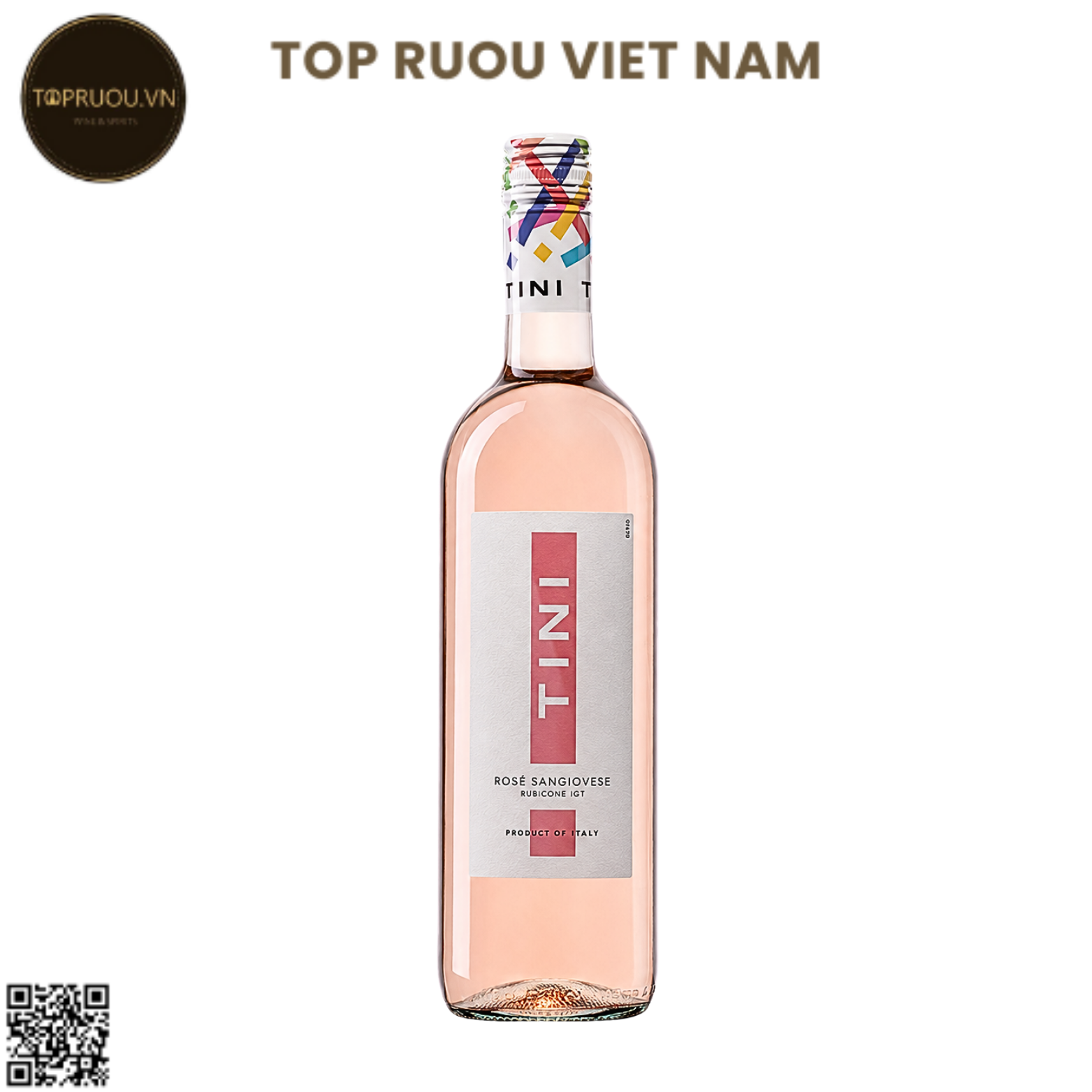 Rượu Vang Hồng Tini Rose Sangiovese Rubicone - Ý - Sangiovese - 12% - 750ml