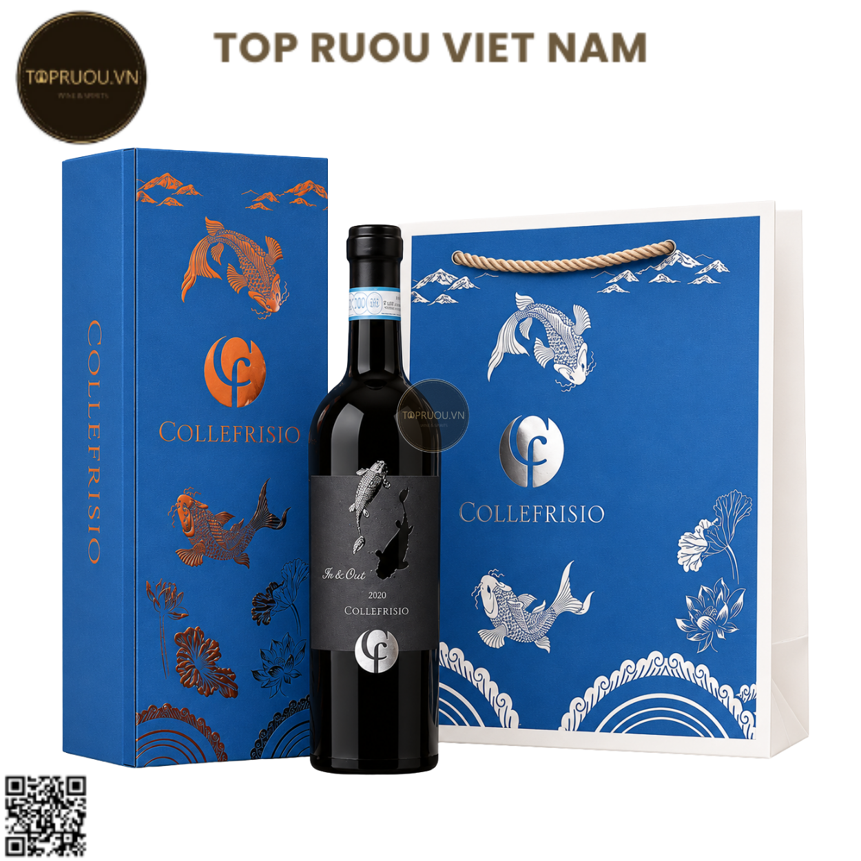 Hộp Rượu Đơn Vang Đỏ Collefrisio In & Out Limited Edition (Cá Chép Đen) - Ý - Montepulciano - 16% - 750ml