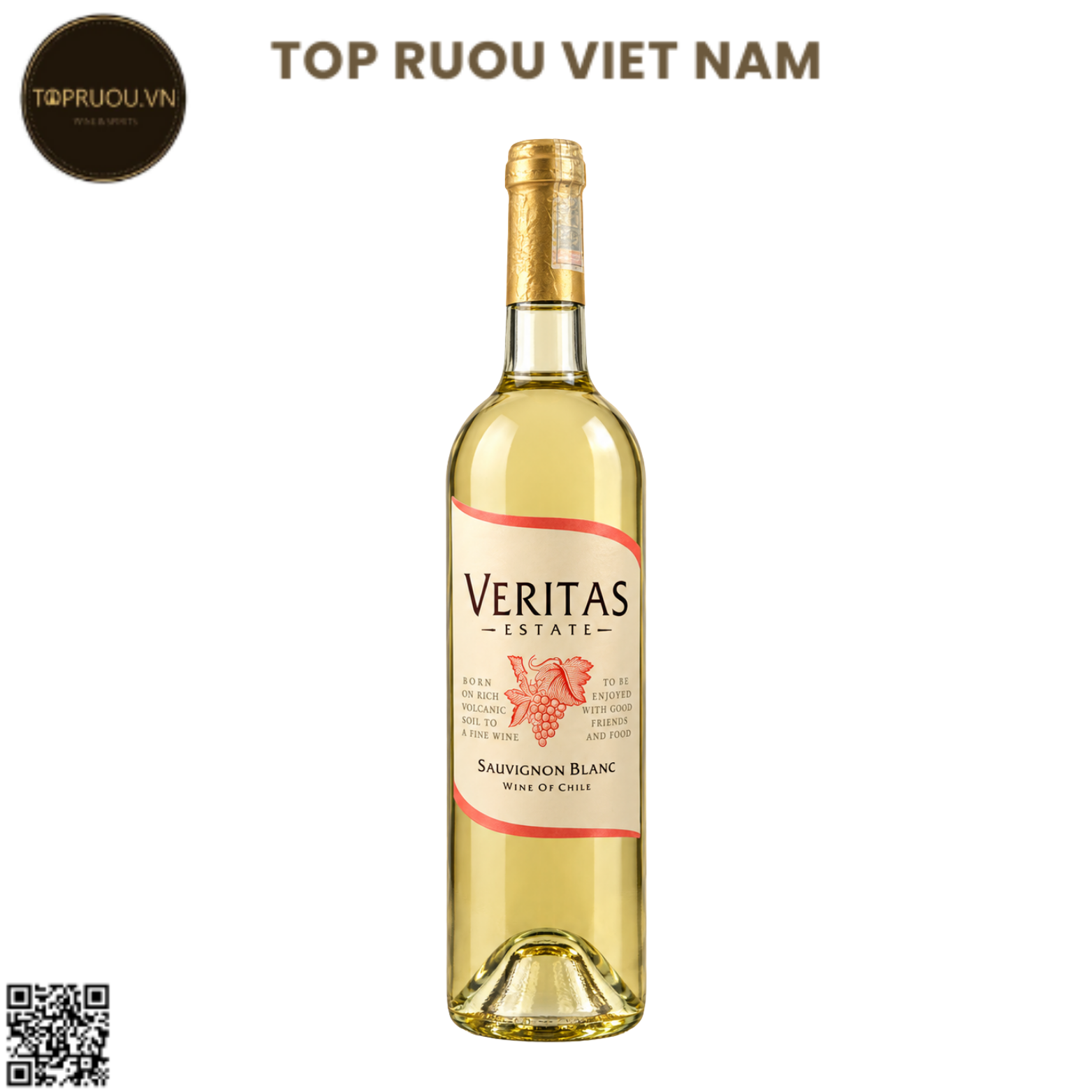 Vang Trắng Veritas Estate Sauvignon Blanc 750ml - 13% - Chile